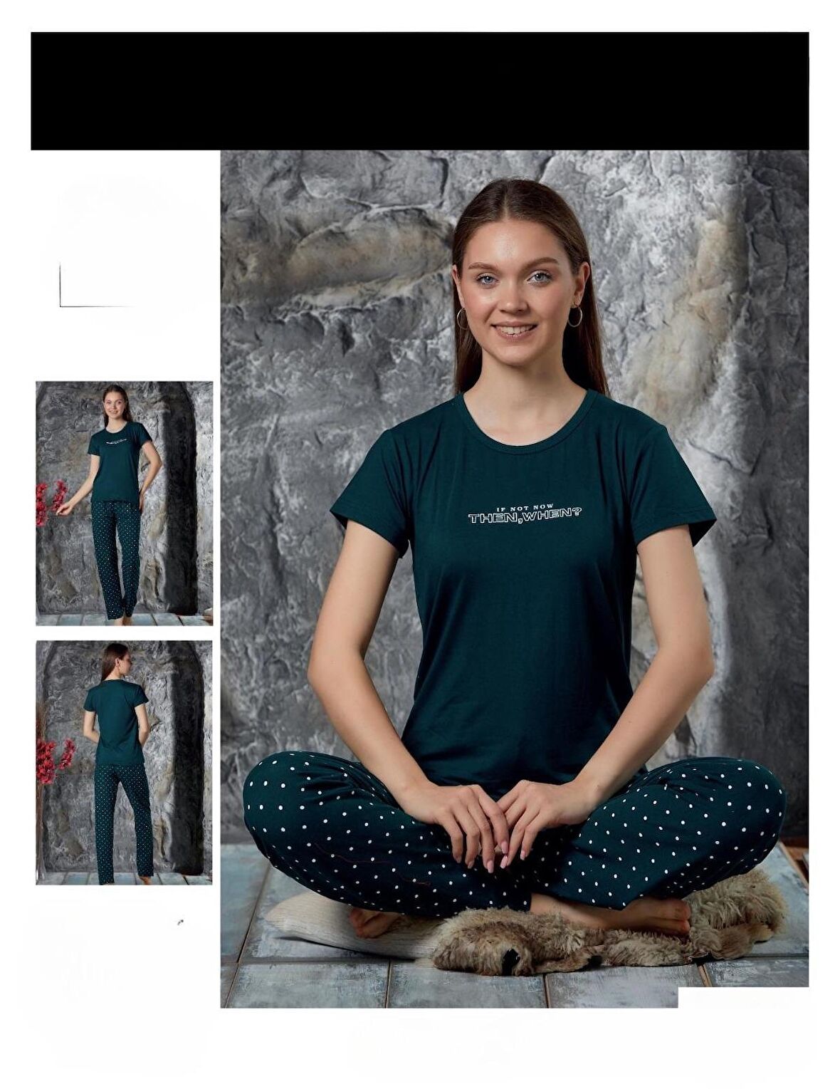 Charme Kadın Milan Bisiklet Yaka Kısa Kol Pijama Takımı P300/421- 1 Adet