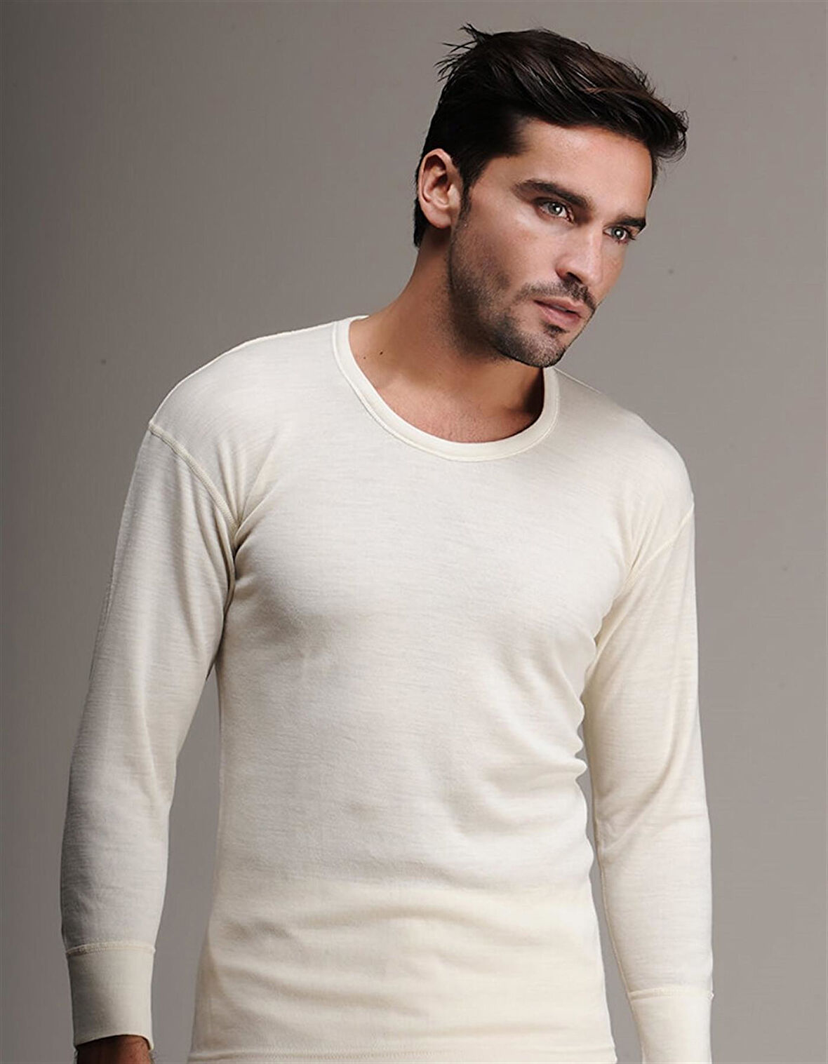 Hasyün Erkek %75 Yün Uzun Kollu Fanila Atlet İçlik 102E - 1 Adet 