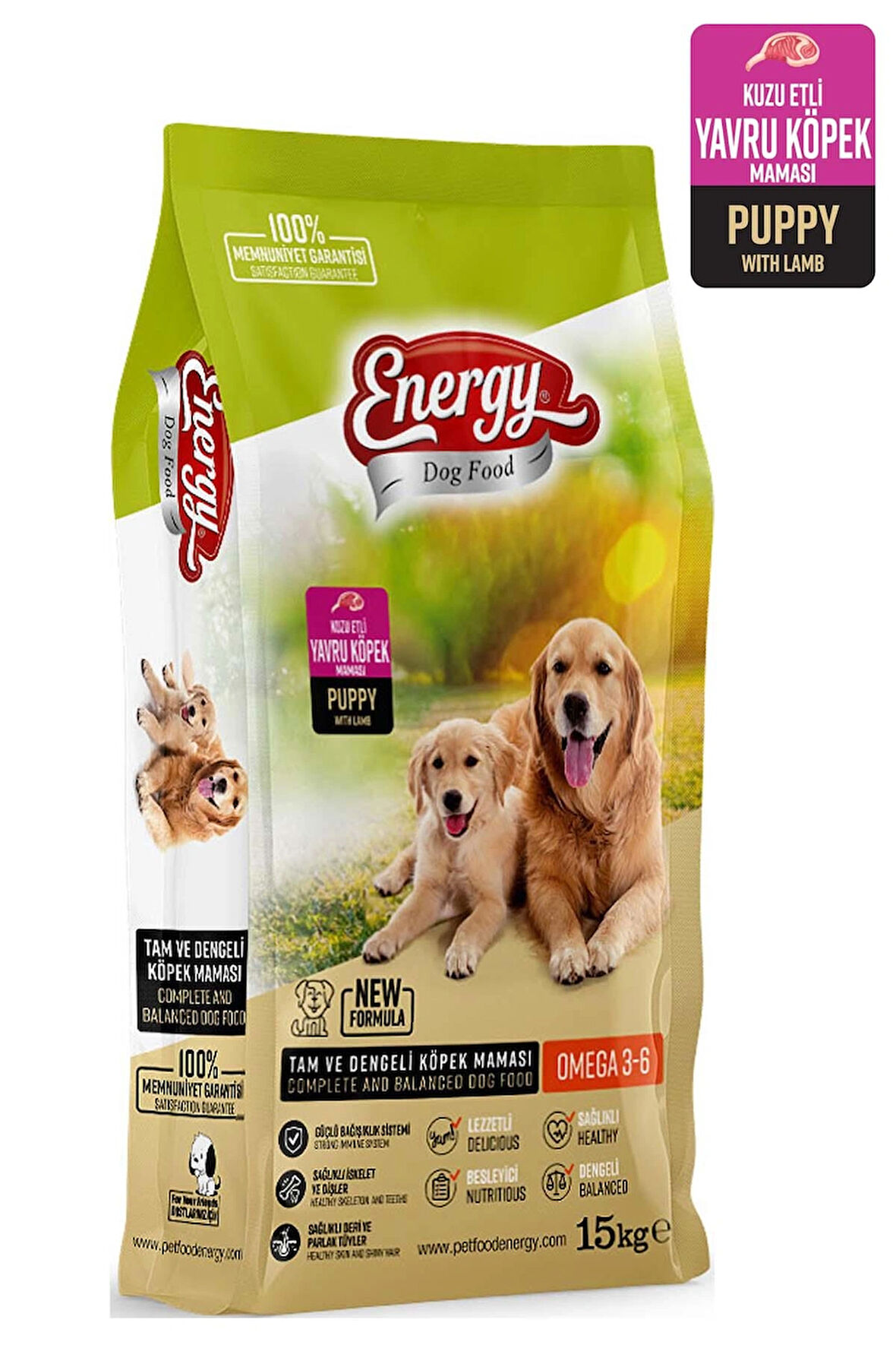 ENERGY KUZU ETLİ YAVRU KÖPEK MAMASI 15 KİLOGRAM 