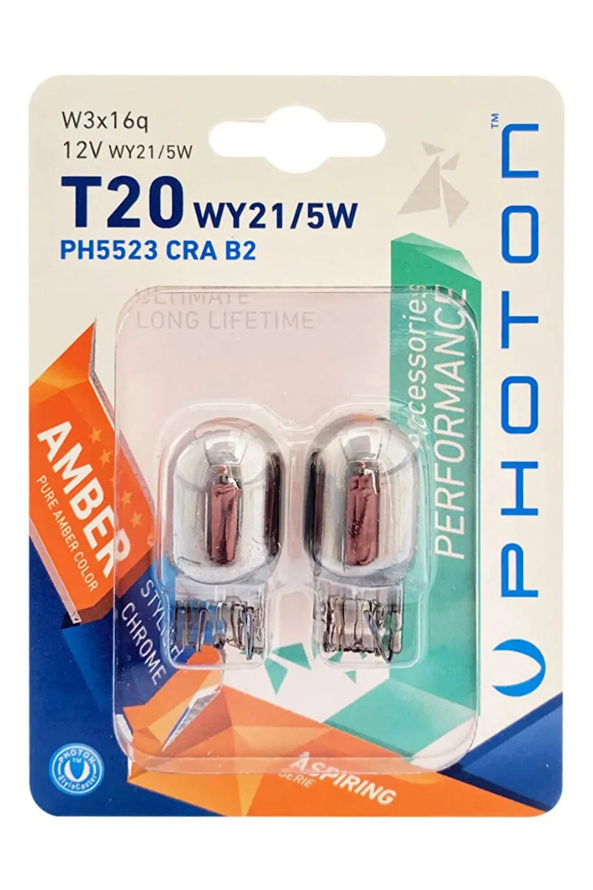 Blister Minyatür Serisi Chrome T20 wy21/5w PH5523 CRA B2 Turuncu