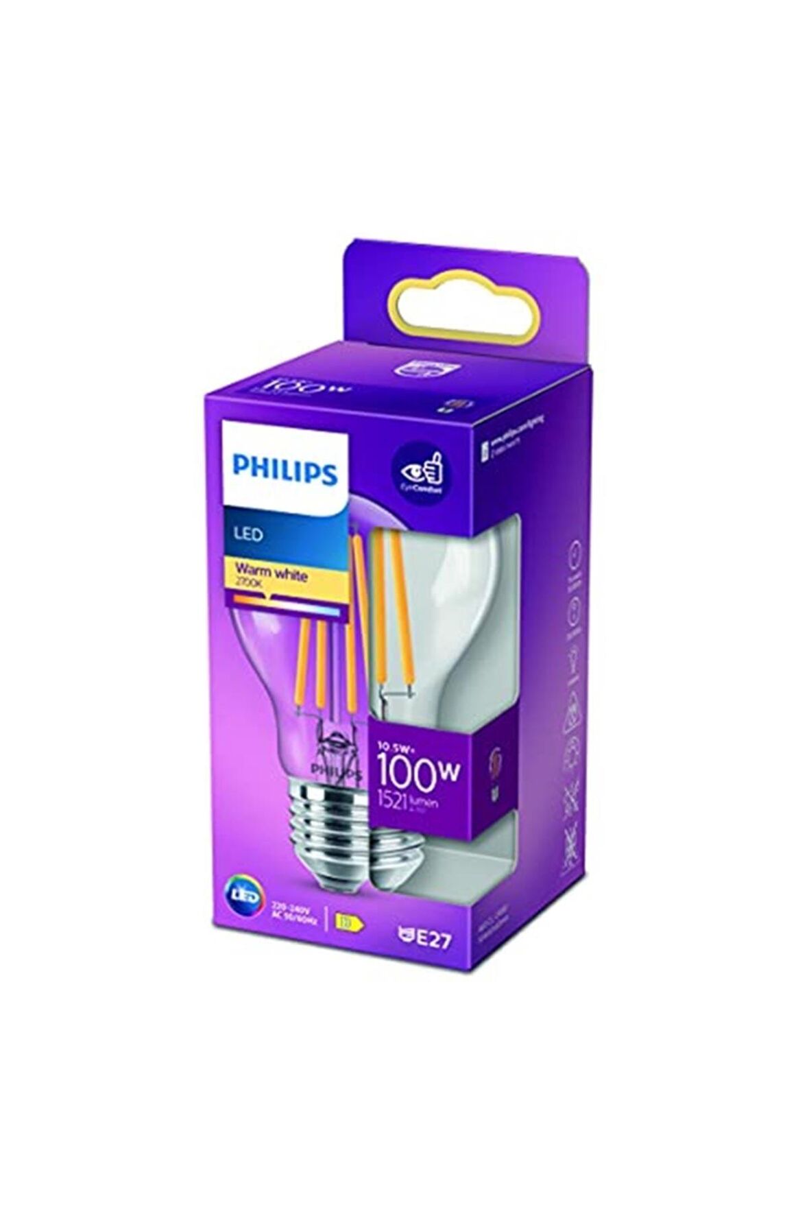 Marka: Led Classic 100w A67 Filament Ampul, 2700 Sarı Işık, E27 Normal Duy, Dim Edilmez Kat