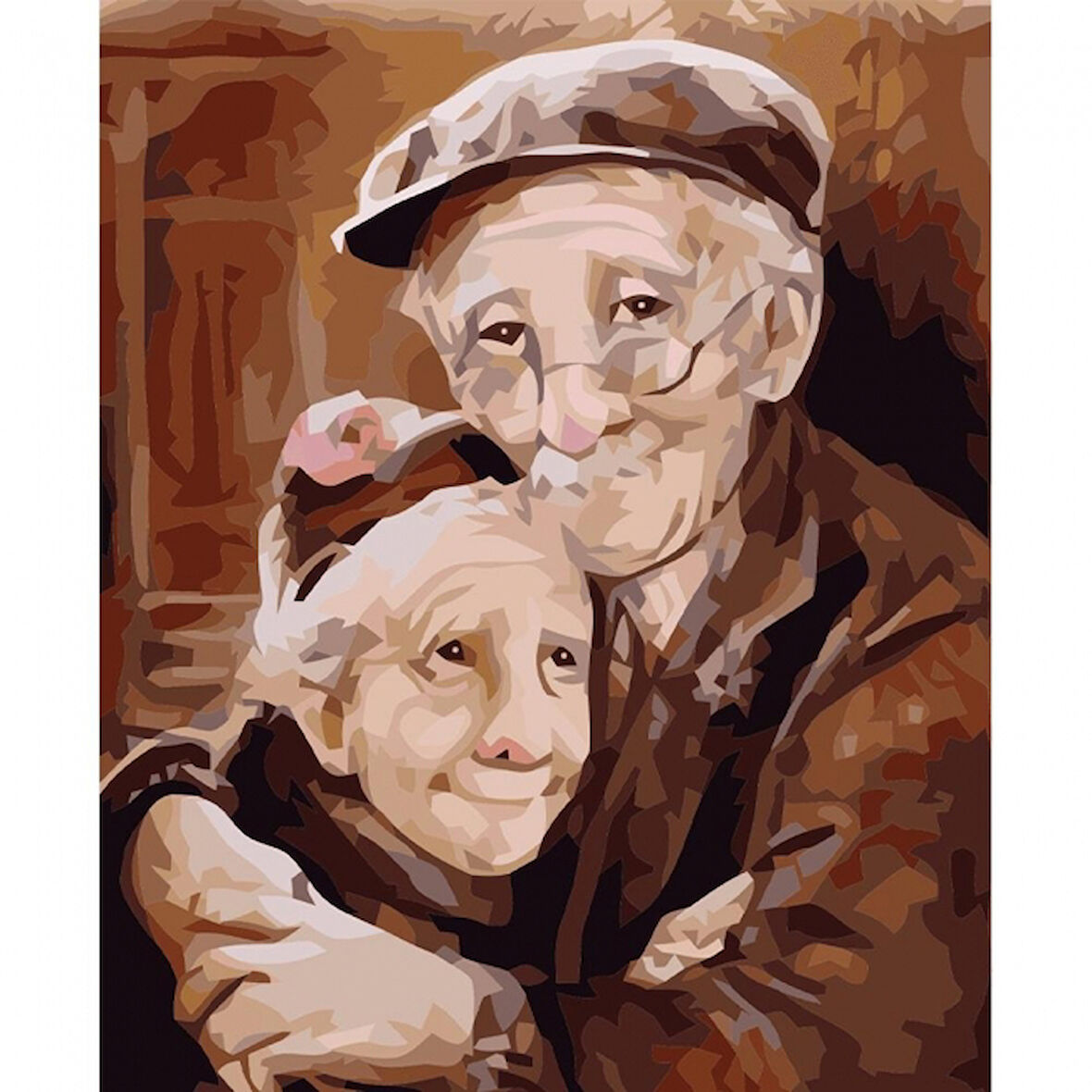 Canvas Sevgi Çınarı Sayılarla Boyama Seti  Kasnaklı 40 x 50 cm