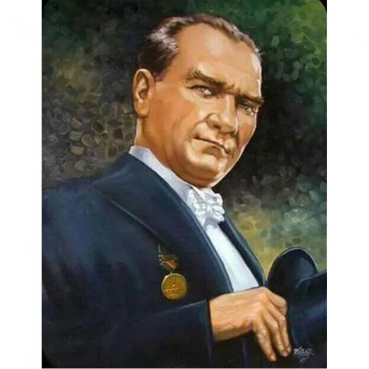 Canvas Atatürk Porte Sayılarla Boyama Seti  Kasnaklı 40 x 50 cm