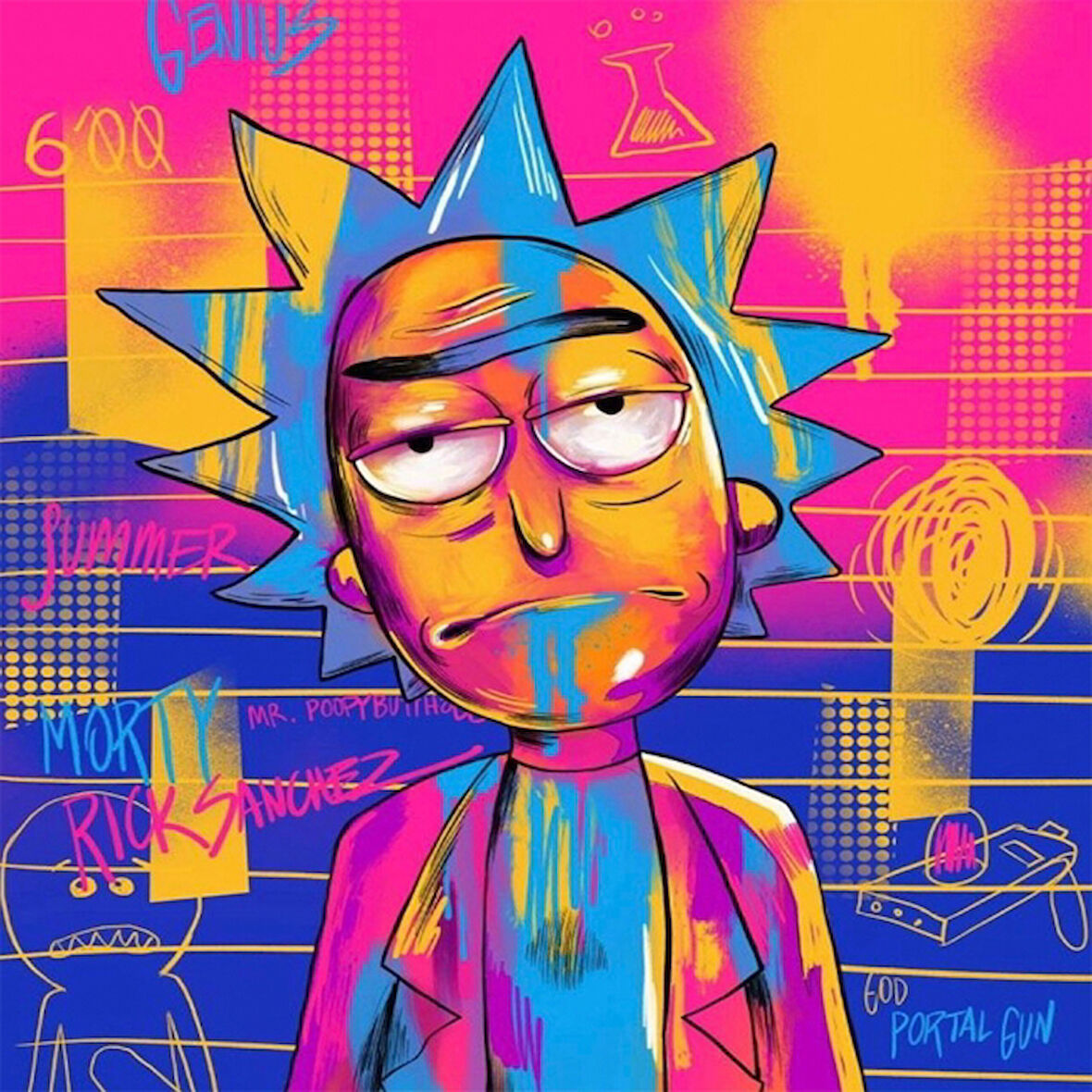Canvas Renkli Rick Sayılarla Boyama Seti   Kasnaklı 40 x 50 cm