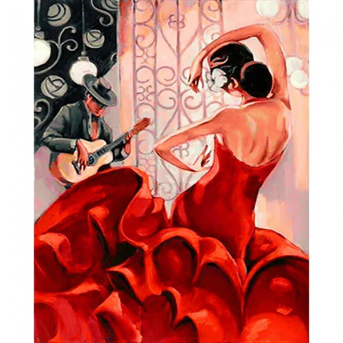 Canvas Çingene Dansı Boyama Seti  Kasnaklı 40 x 50 cm