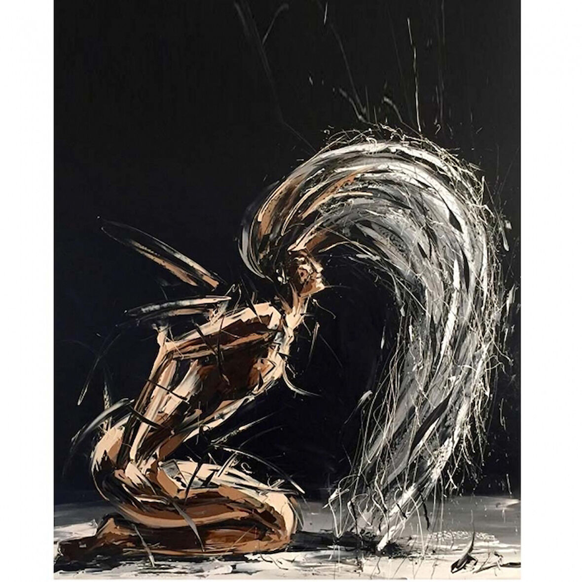 Canvas Saçların Dansı Sayılarla Boyama Seti  Kasnaklı 40 x 50 cm