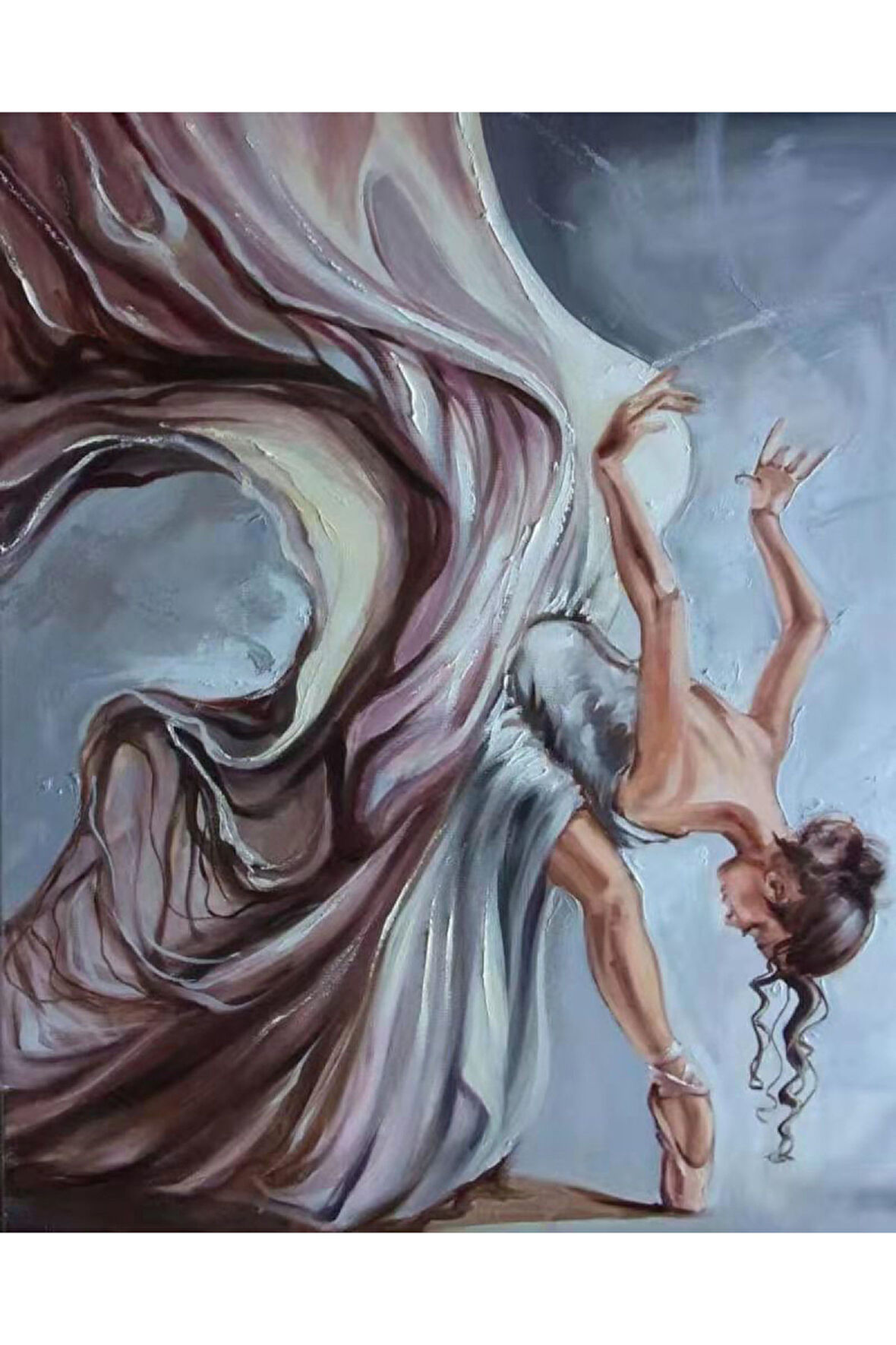 Canvas Balerin Eteği Sayılarla Boyama Seti   Kasnaklı 40 x 50 cm