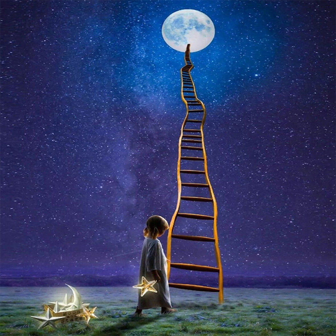 Canvas Aya Yolculuk Sayılarla Boyama Seti  Kasnaklı 40 x 50 cm