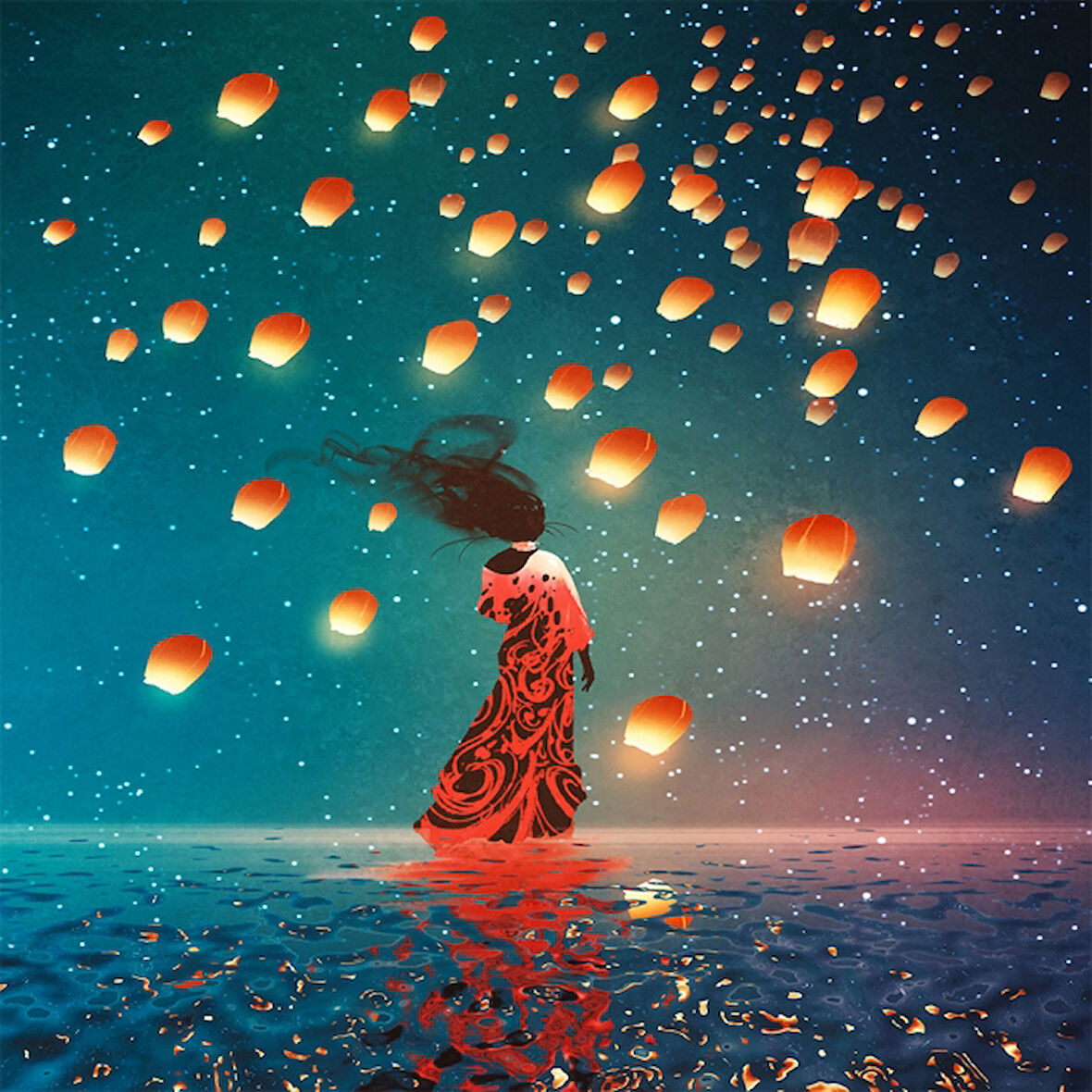 Canvas Dilek Balonu Sayılarla Boyama Seti  Kasnaklı 40 x 50 cm