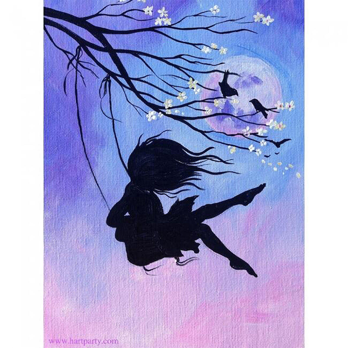 Canvas Salincak Sayılarla Boyama Seti  Kasnaklı 40 x 50 cm