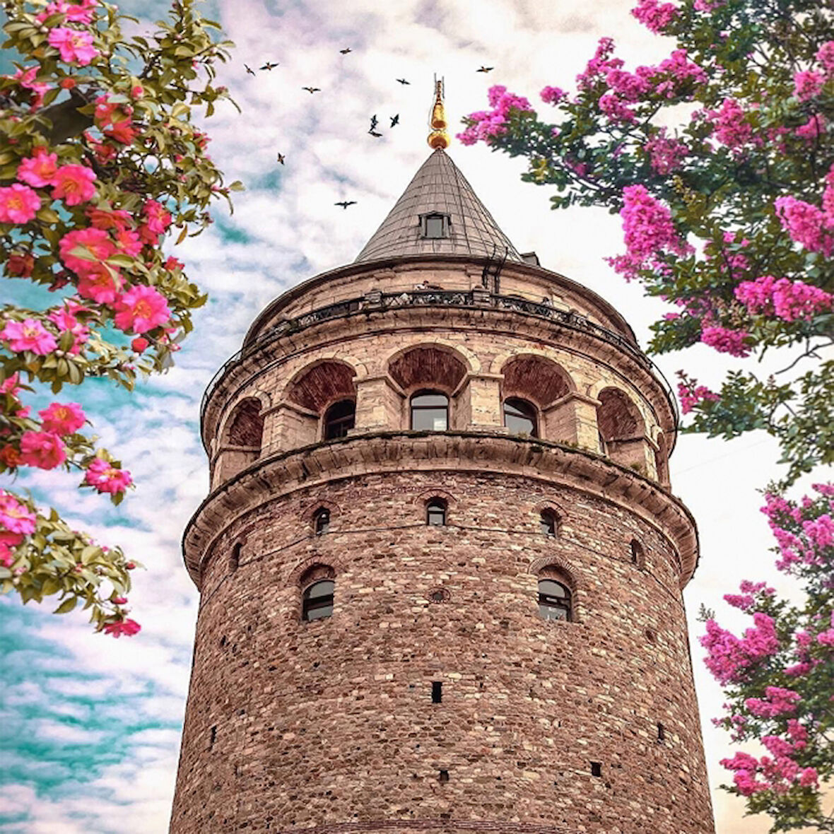 Canvas Galata Rüyasi Sayılarla Boyama Seti  Kasnaklı 40 x 50 cm