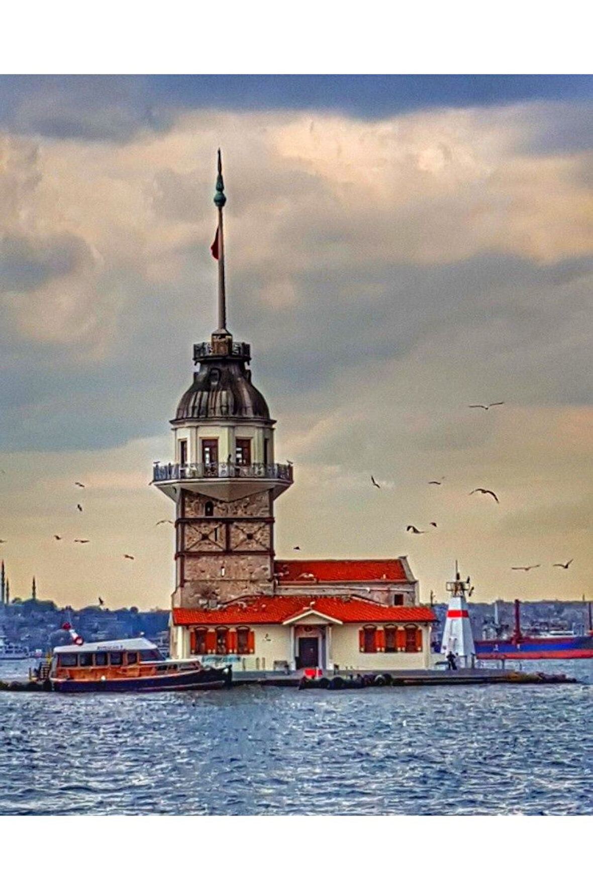 Canvas Kızkulesi 6 Sayılarla Boyama Seti   Kasnaklı 40 x 50 cm