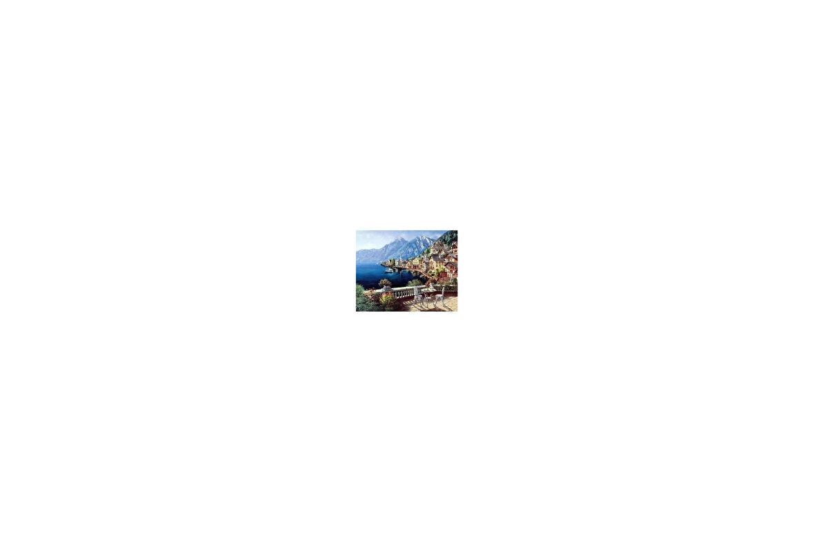 Canvas Yalı Manzarası Sayılarla Boyama Seti  Kasnaklı 40 x 50 cm