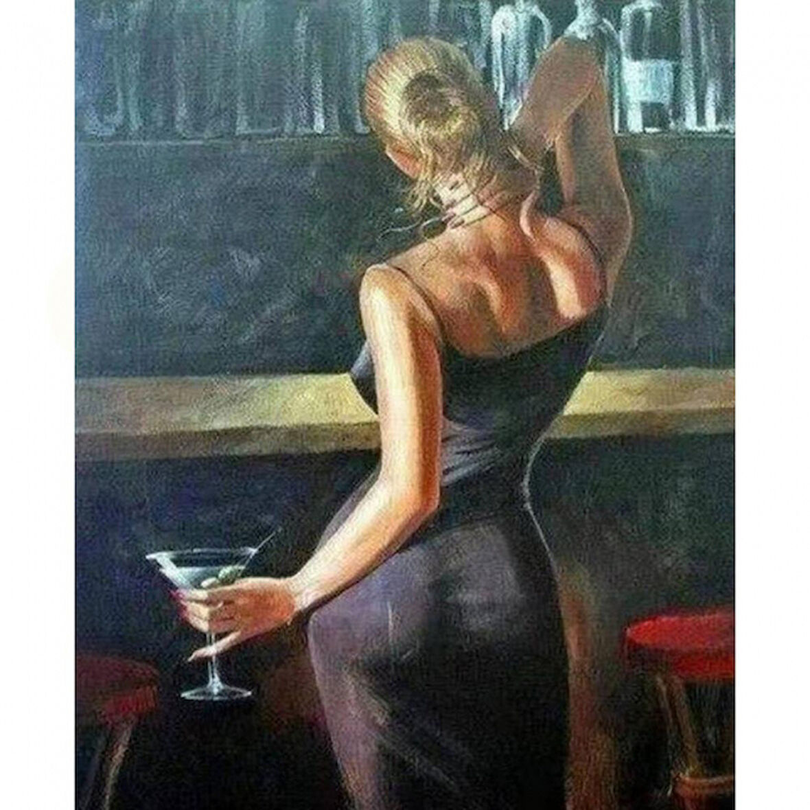 Canvas Gece Düşü Sayılarla Boyama Seti  Kasnaklı 40 x 50 cm