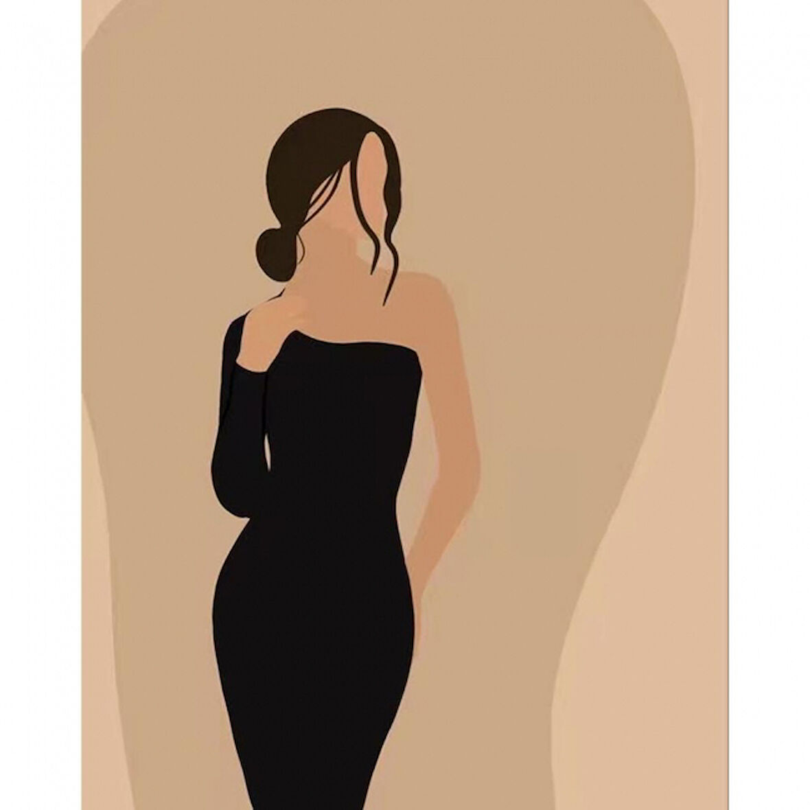 Canvas Kadının Esareti 4 Sayılarla Boyama Seti  Kasnaklı 40 x 50 cm