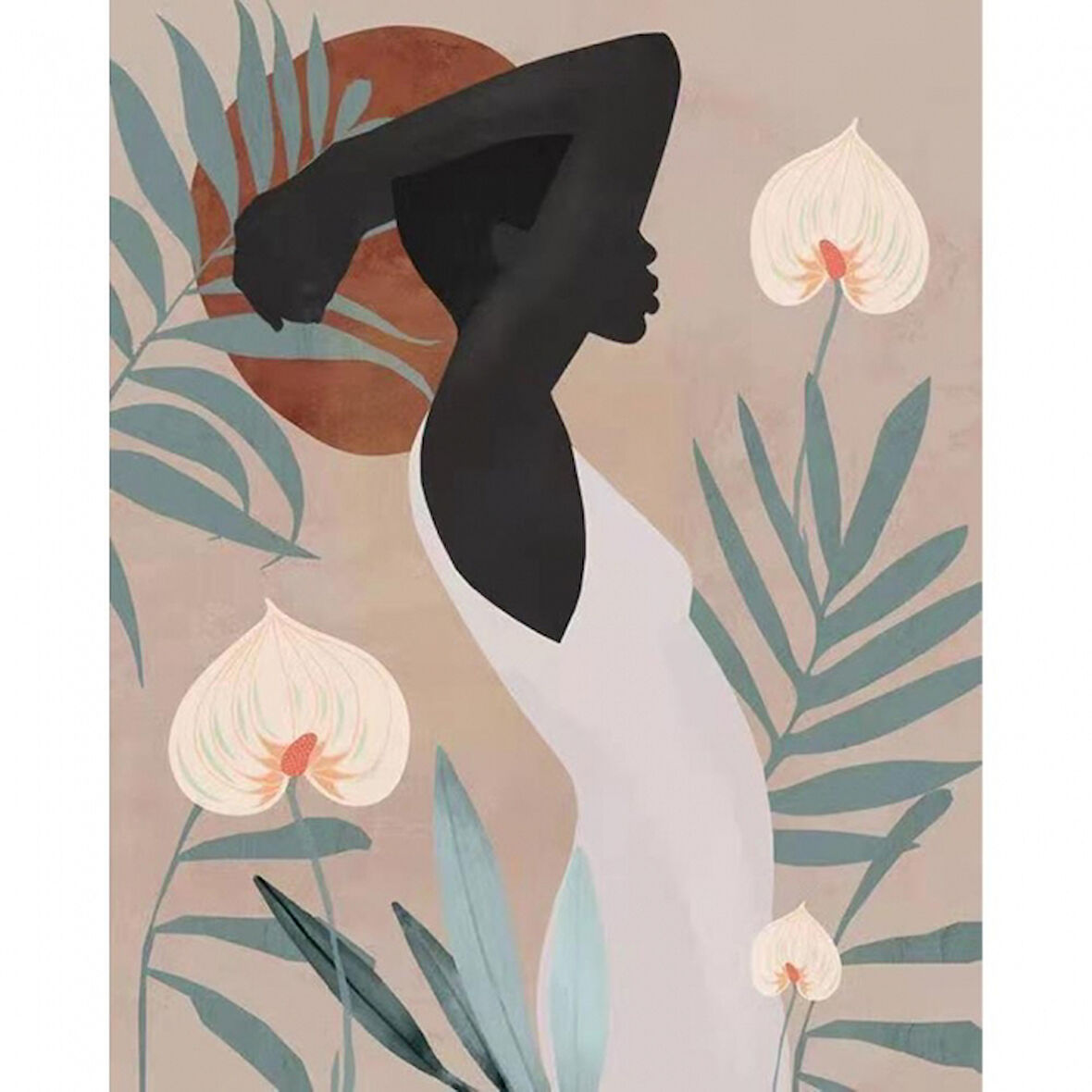 Canvas Kadının Esareti 5 Sayılarla Boyama Seti  Kasnaklı 40 x 50 cm