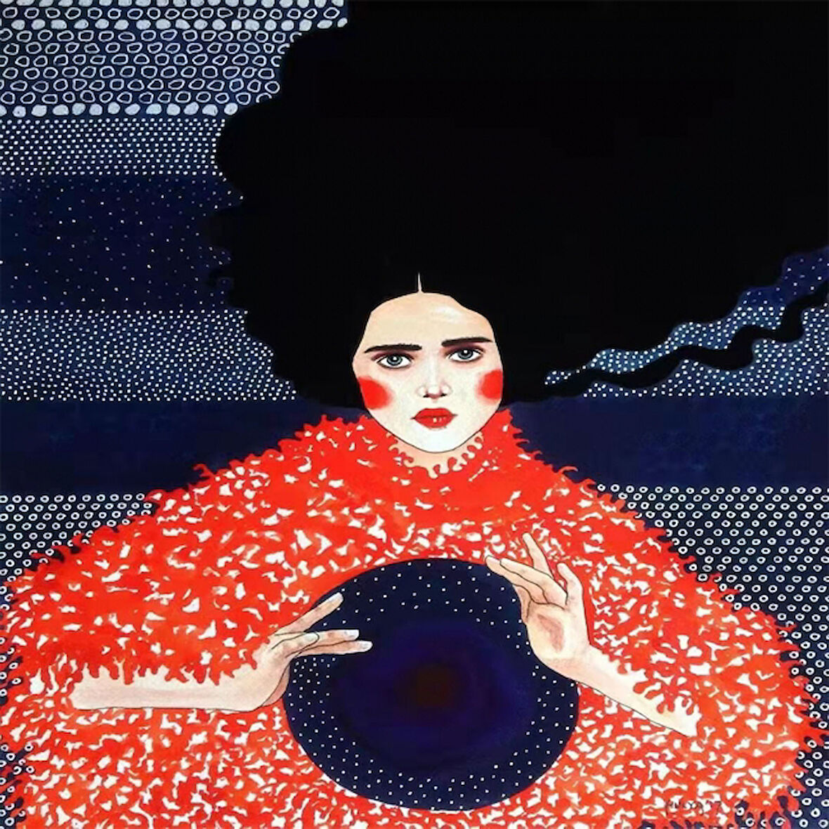Canvas Modern Kadın 2 Sayılarla Boyama Seti  Kasnaklı 40 x 50 cm