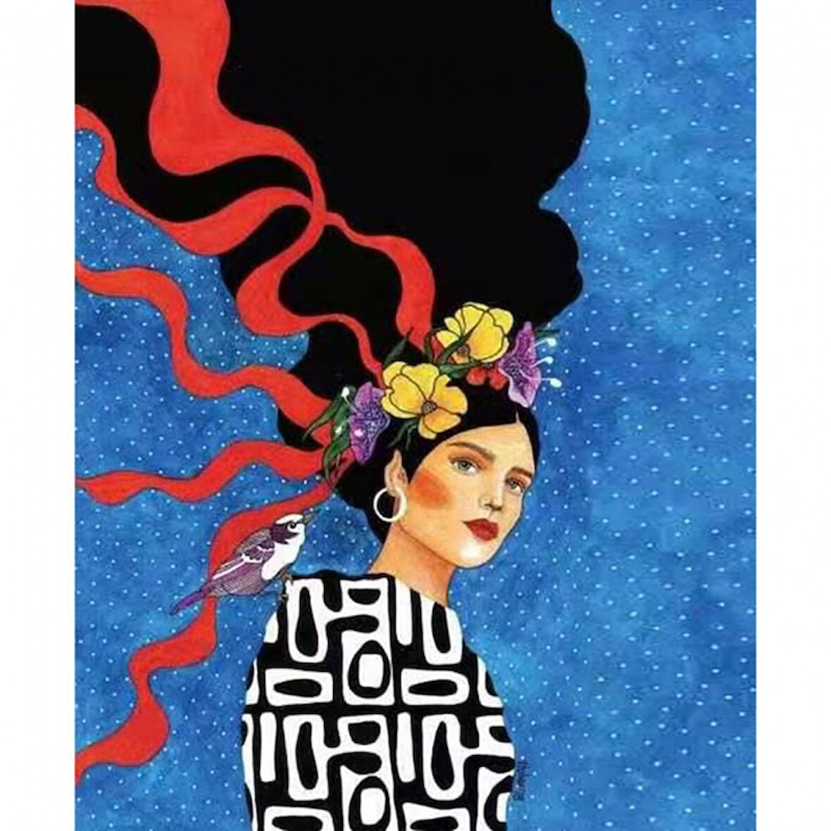 Canvas Modern Kadın Boyama  Seti  Kasnaklı 40 x 50 cm