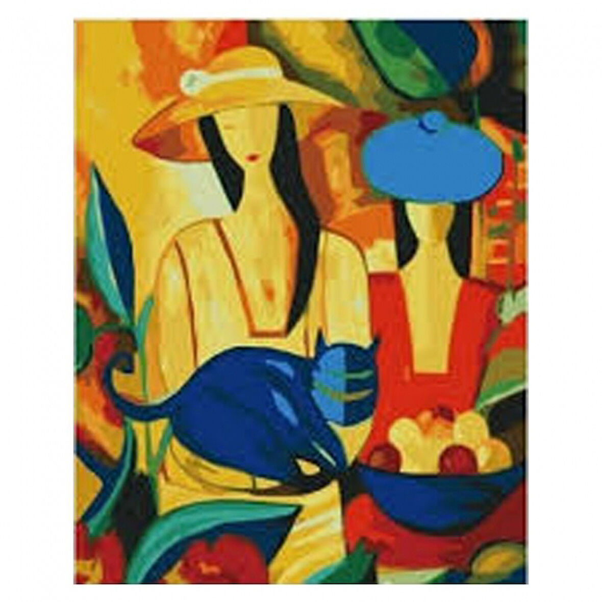 Canvas Picasso Kadınlar Sayılarla Boyama Seti  Kasnaklı 40 x 50 cm