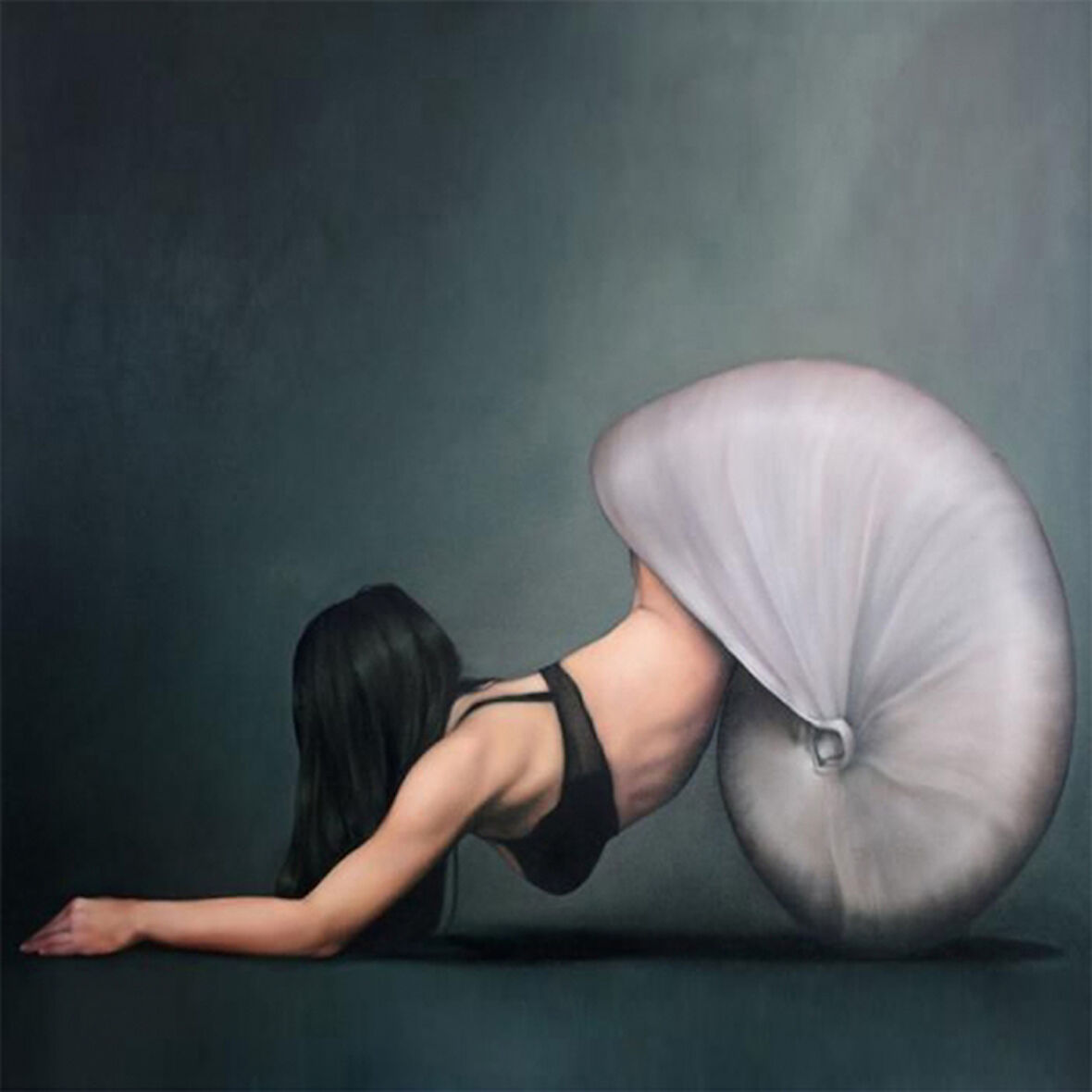 Canvas Salyangoz Kadın Sayılarla Boyama Seti  Kasnaklı 40 x 50 cm