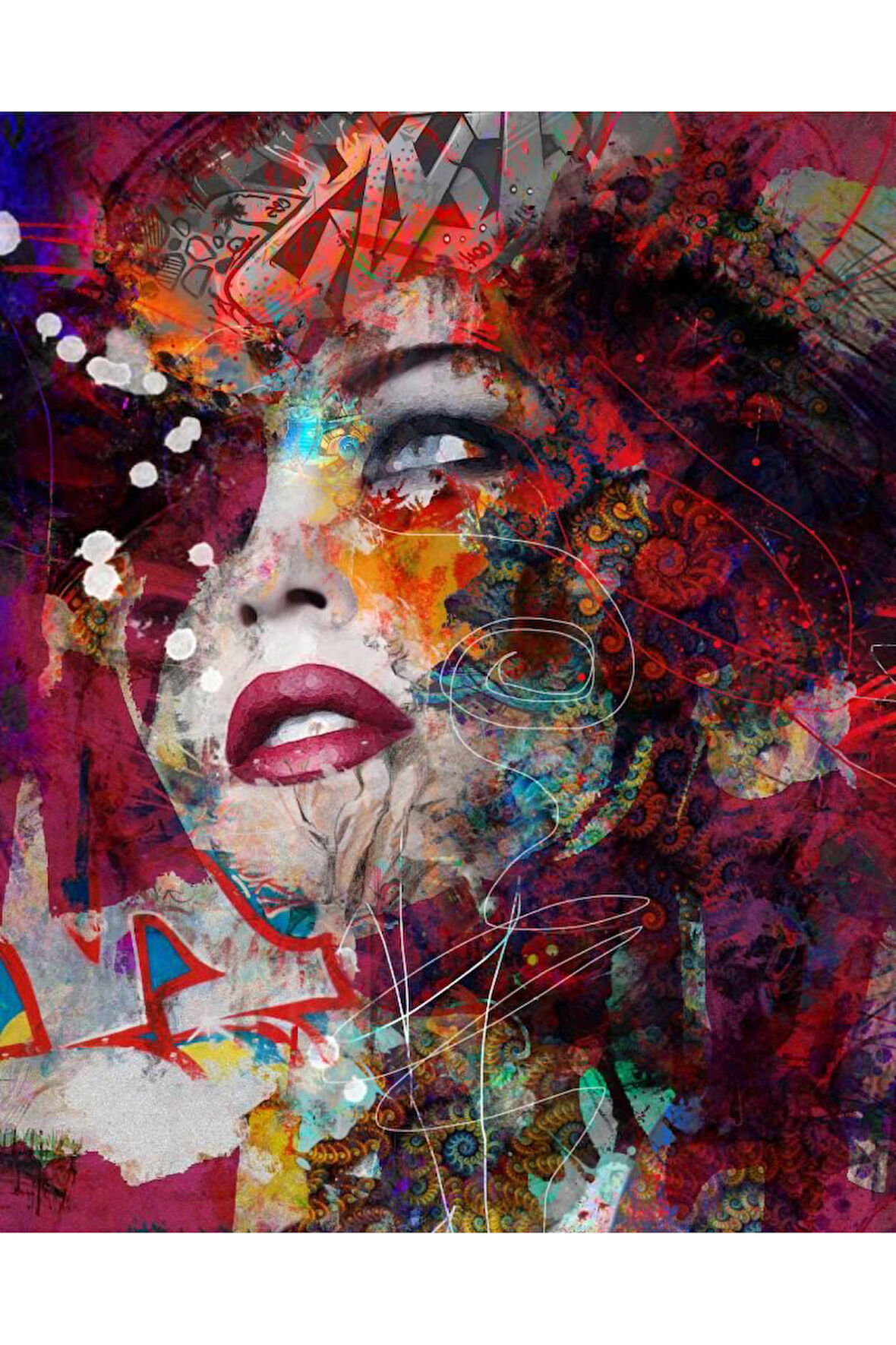 Canvas Renkli Düşünceler Sayılarla Boyama Seti   Kasnaklı 40 x 50 cm