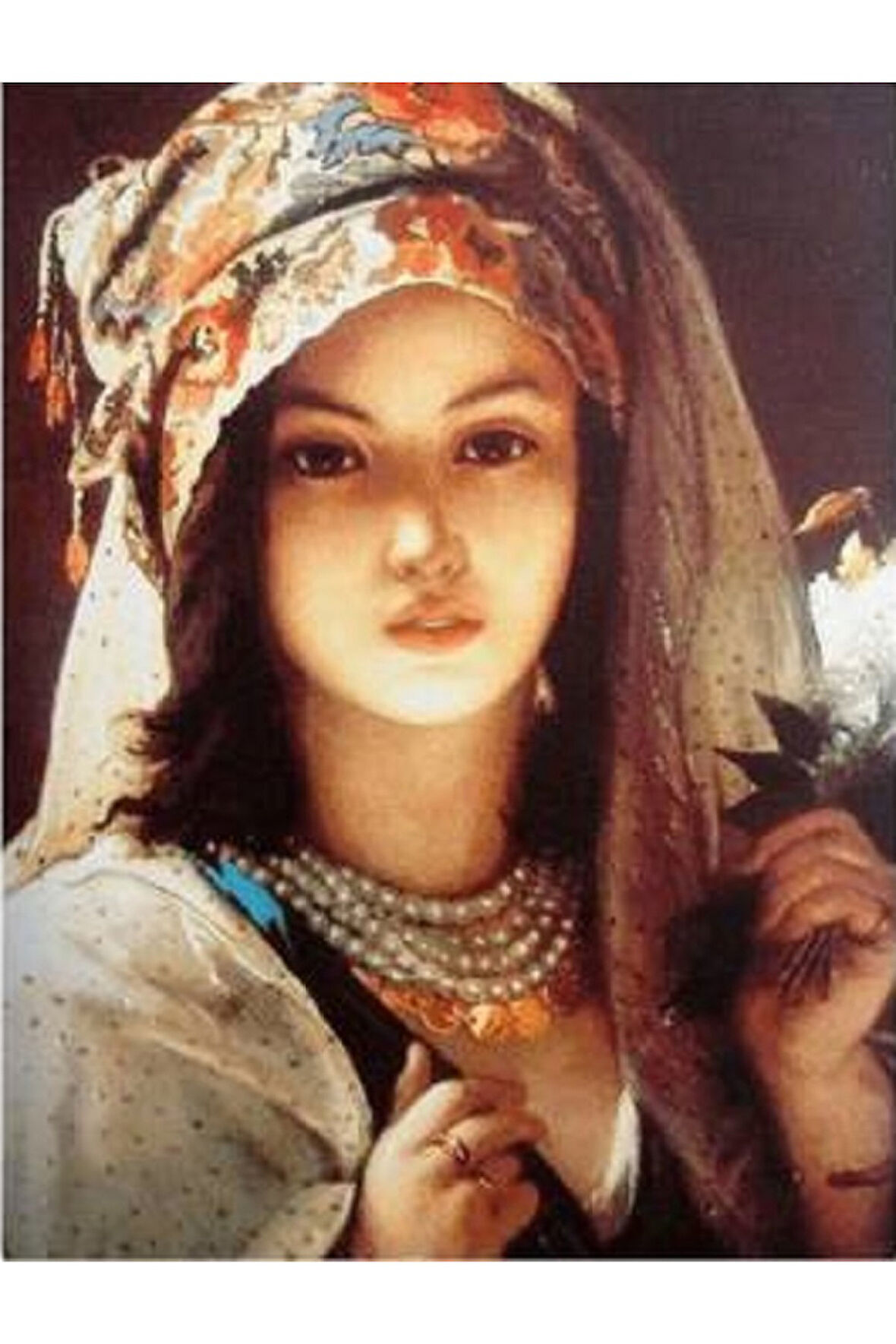 Canvas Türkmenkızı Sayılarla Boyama Seti   Kasnaklı 40 x 50 cm