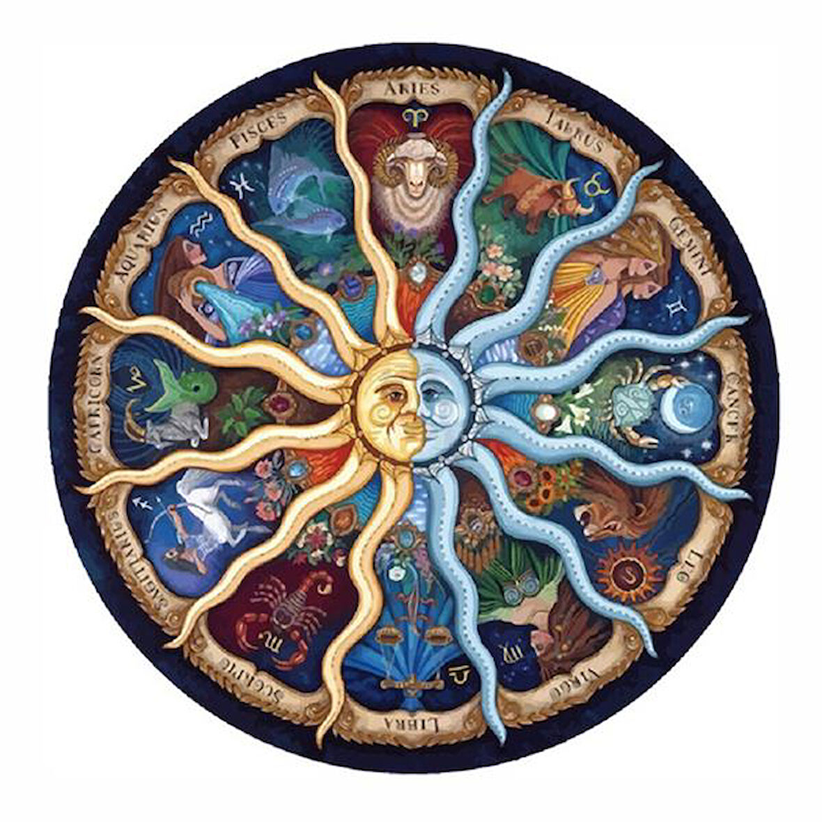 Canvas Astroloji Sayılarla Boyama Seti  Kasnaklı 40 x 50 cm