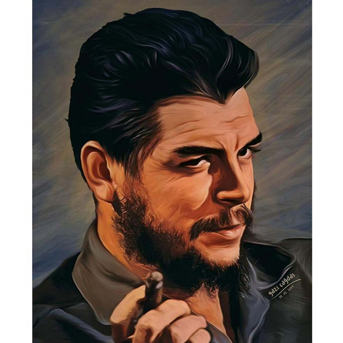 Canvas Che Guevara Sayılarla Boyama Seti  Kasnaklı 40 x 50 cm