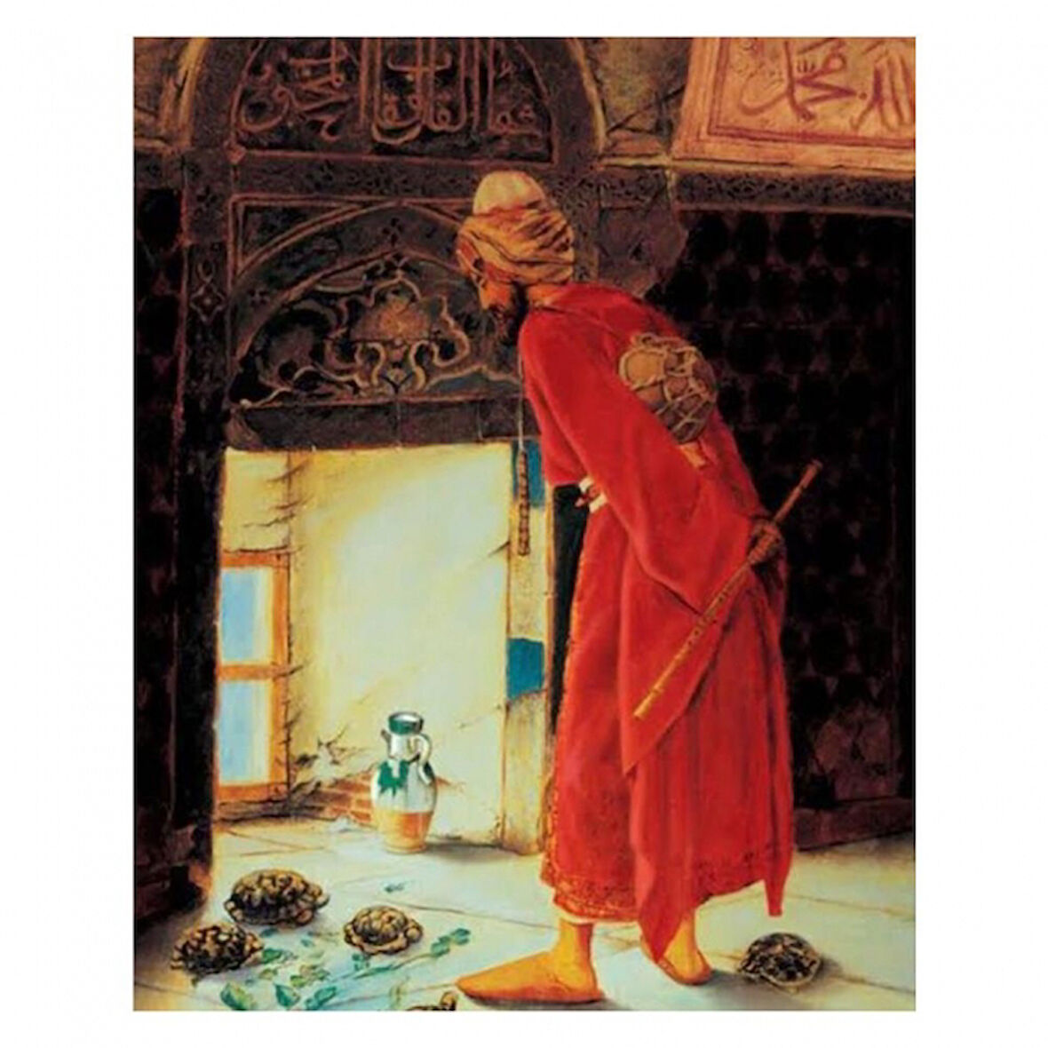 Canvas Kaplumbağa Terbiyecisi Sayılarla Boyama Seti  Kasnaklı 40 x 50 cm