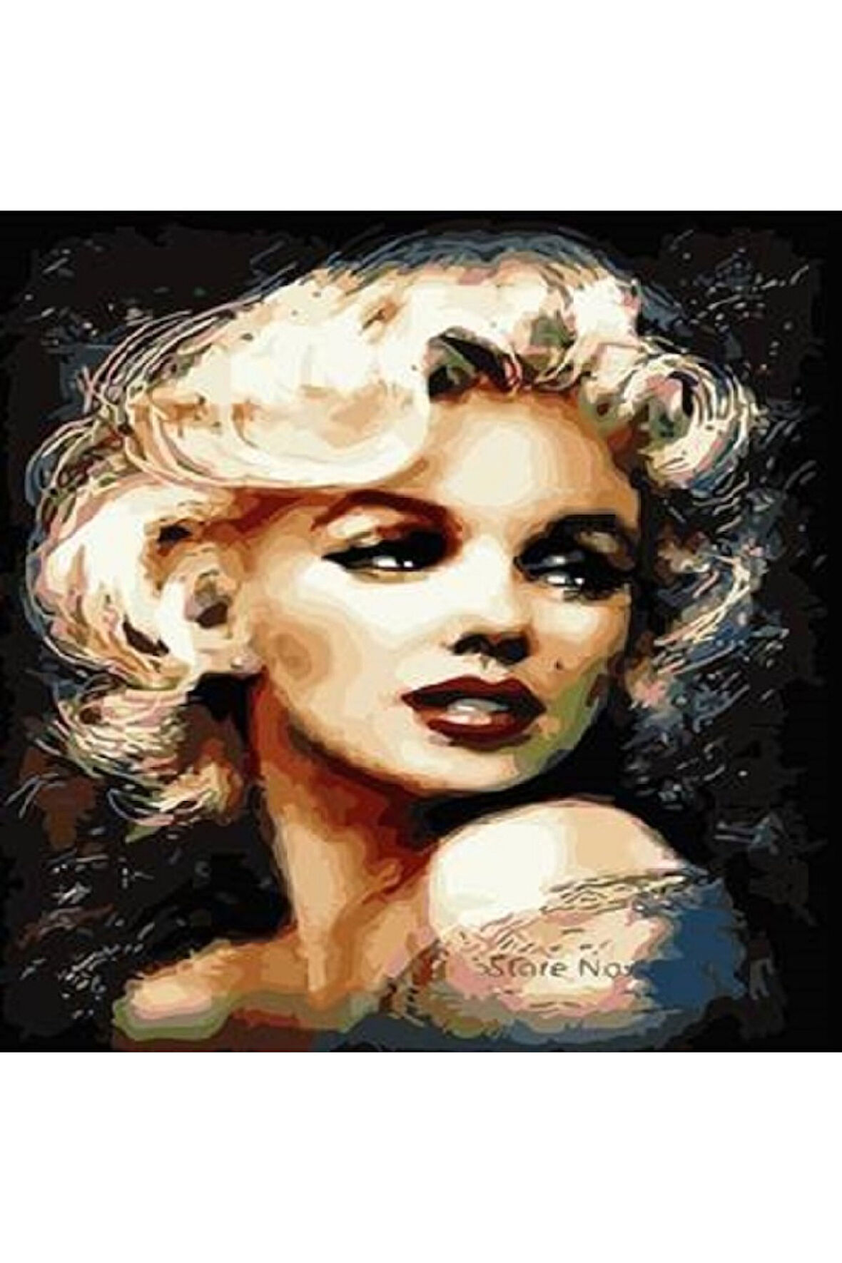 Canvas Marilyn Monroe Sayılarla Boyama Seti   Kasnaklı 40 x 50 cm