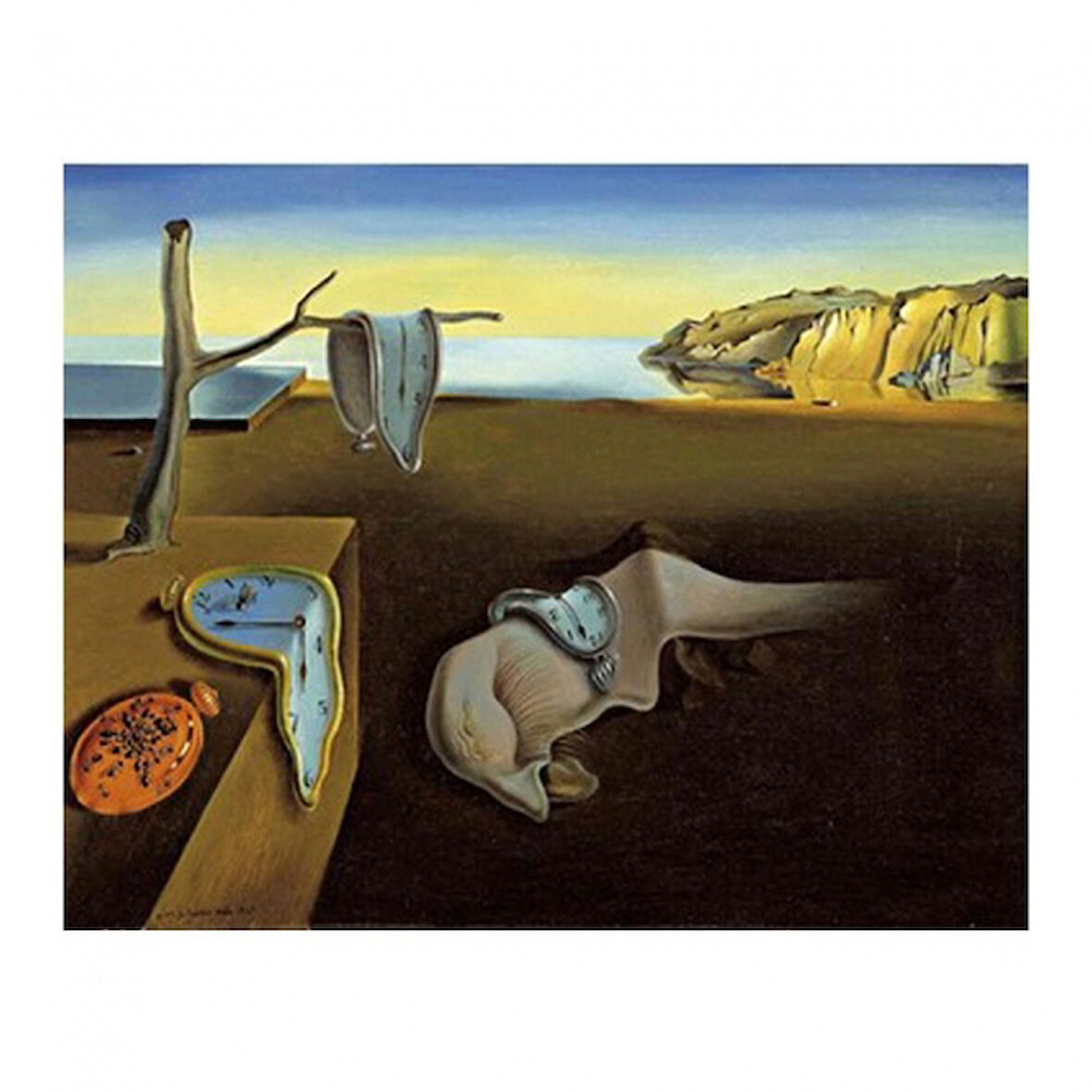 Canvas S.Dali Eriyen Saatler Sayılarla Boyama Seti   Kasnaklı 40 x 50 cm