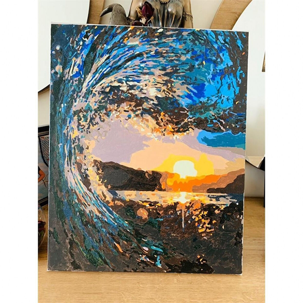 Canvas Rio De Jenario Dalgasi Sayılarla Boyama Seti  Kasnaklı 40 x 50 cm