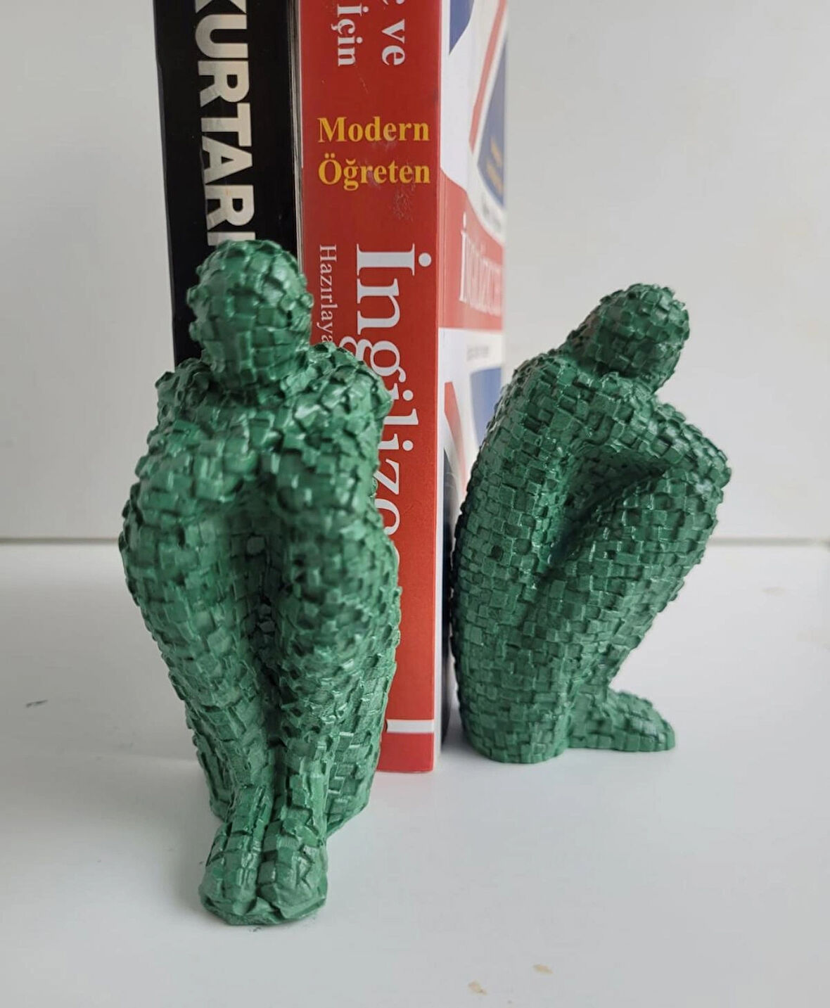 Kiremit Kitap Tutucu Dekoratif Obje 2 Li