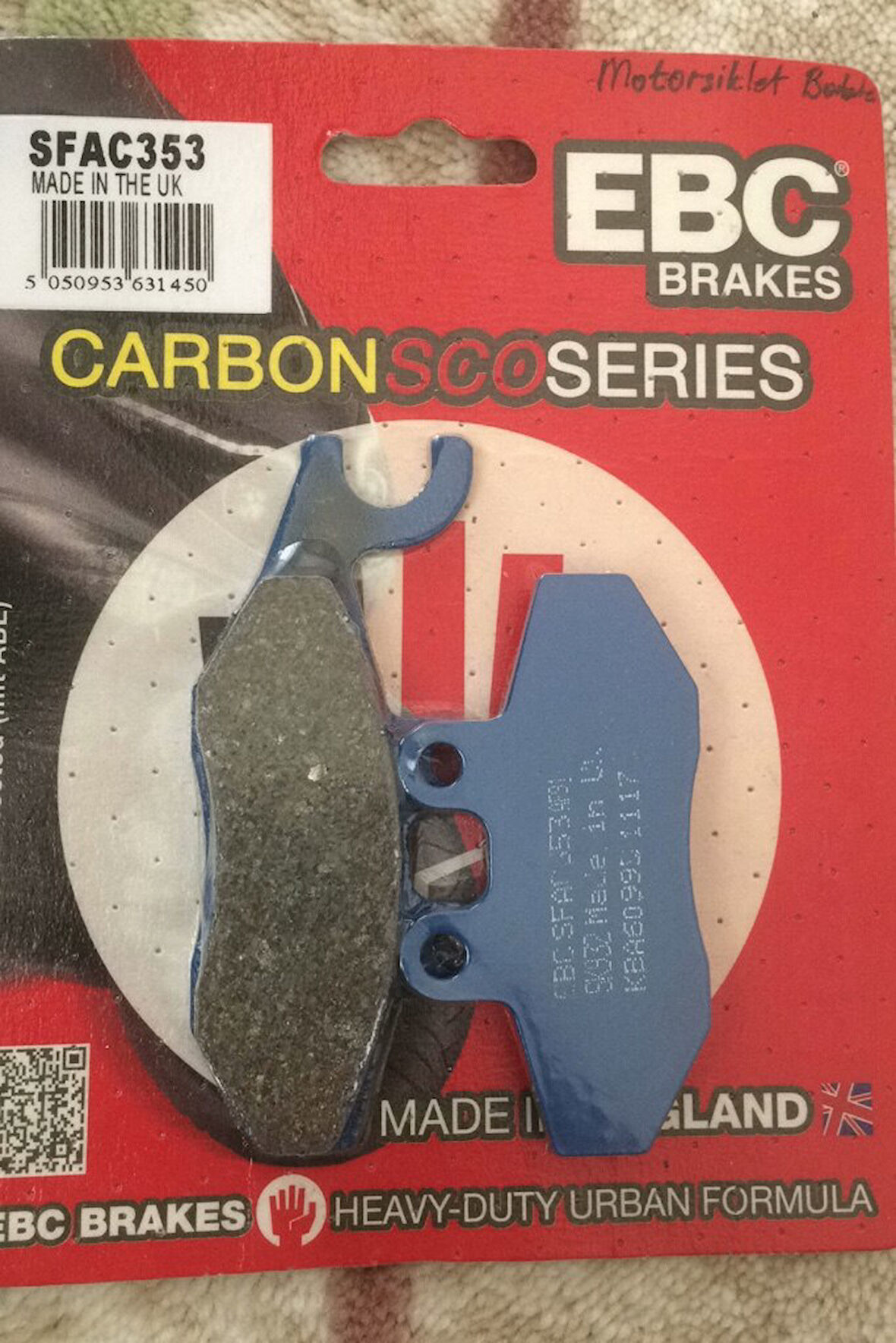 Gilera Runner Vxr 200 Ön Fren Balatası Ebc Sfac353 Karbon Balata