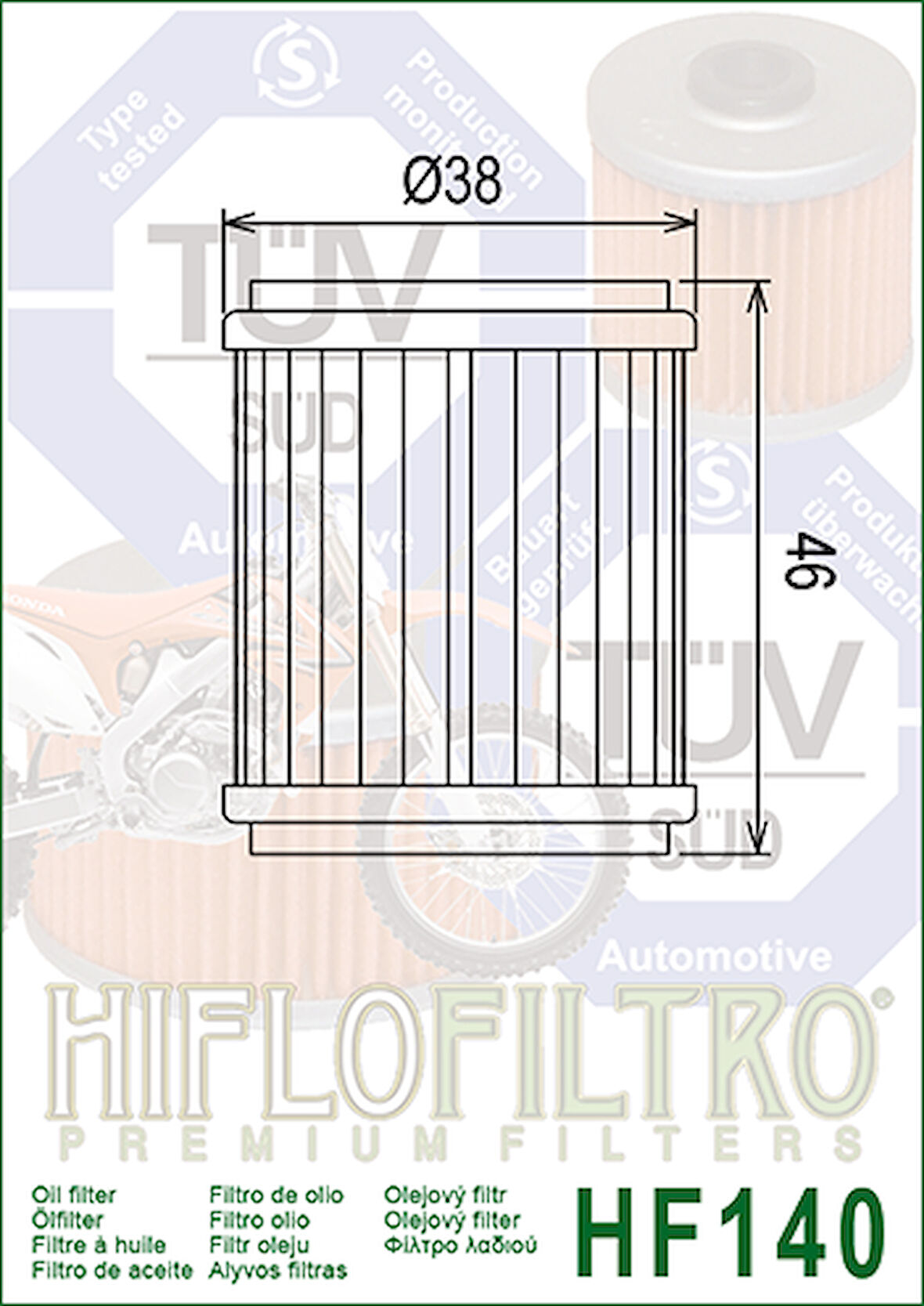 Hiflo Hf140 2015-2020 Yamaha Yzf R125 Hiflo Yağ Filtresi