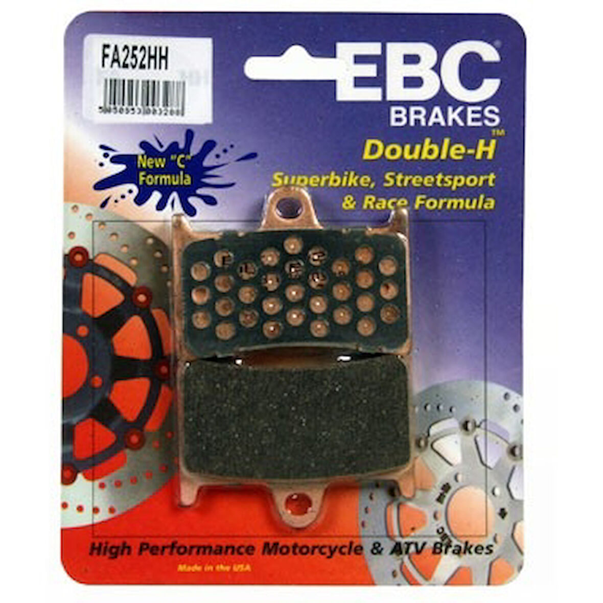 Yamaha Mt-07 Abs Ön Fren Balatası Ebc Fa252Hh Sinterli Balata N11.10686