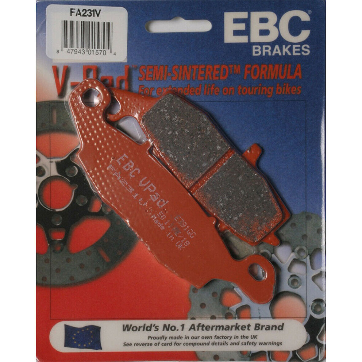 Ebc Fa231V 2011-2016 Suzuki Gsr 750 Ön Fren Balatası Sağ