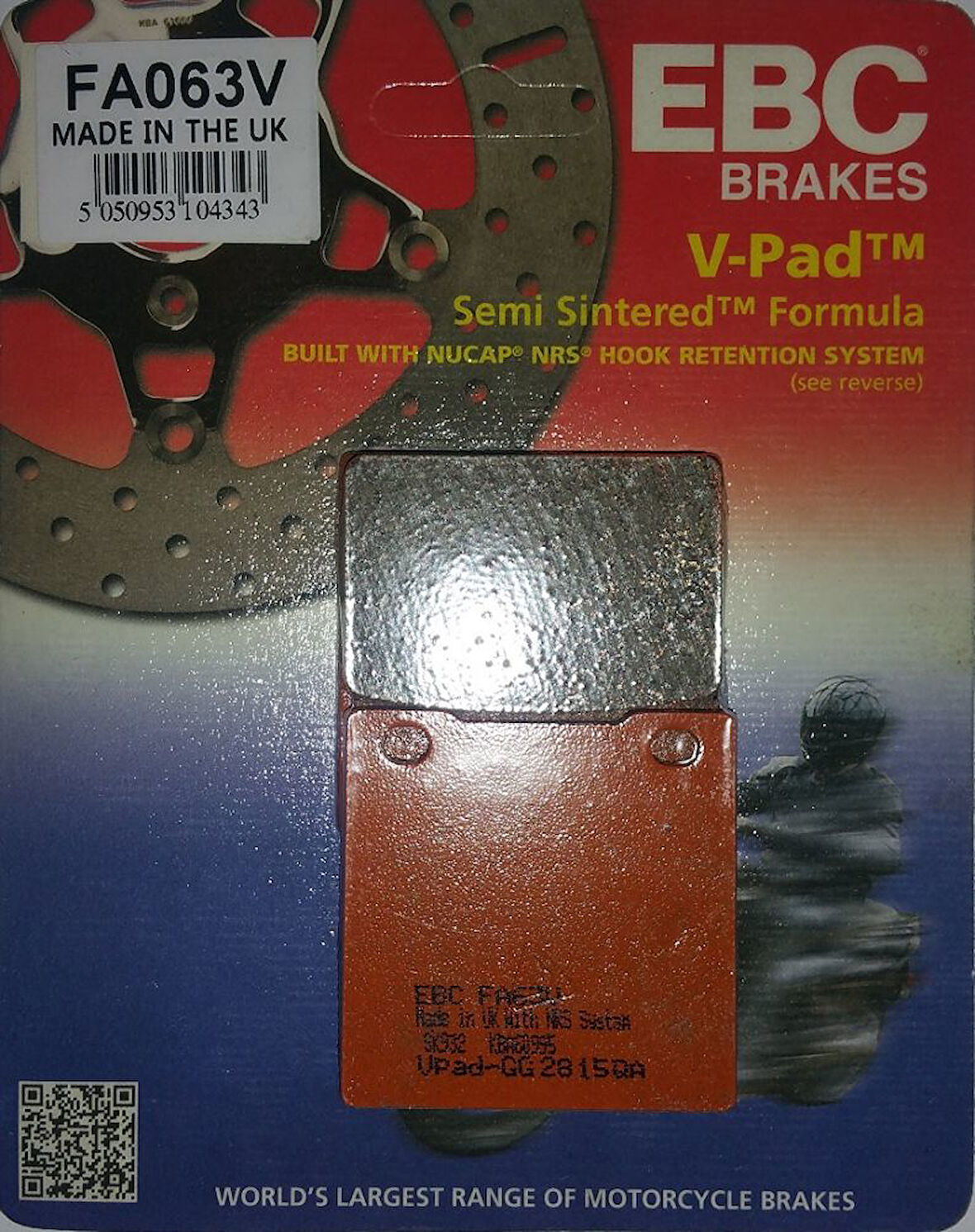 1999-07 Suzuki Gsx-R 1300 Hayabusa Arka Fren Balatası Ebc Fa063V