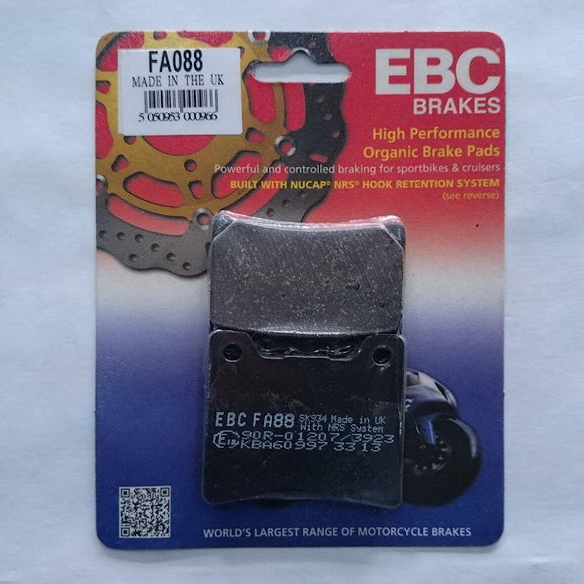 Yamaha Fzr 1000 Arka Fren Balatası Ebc Fa088 Balata