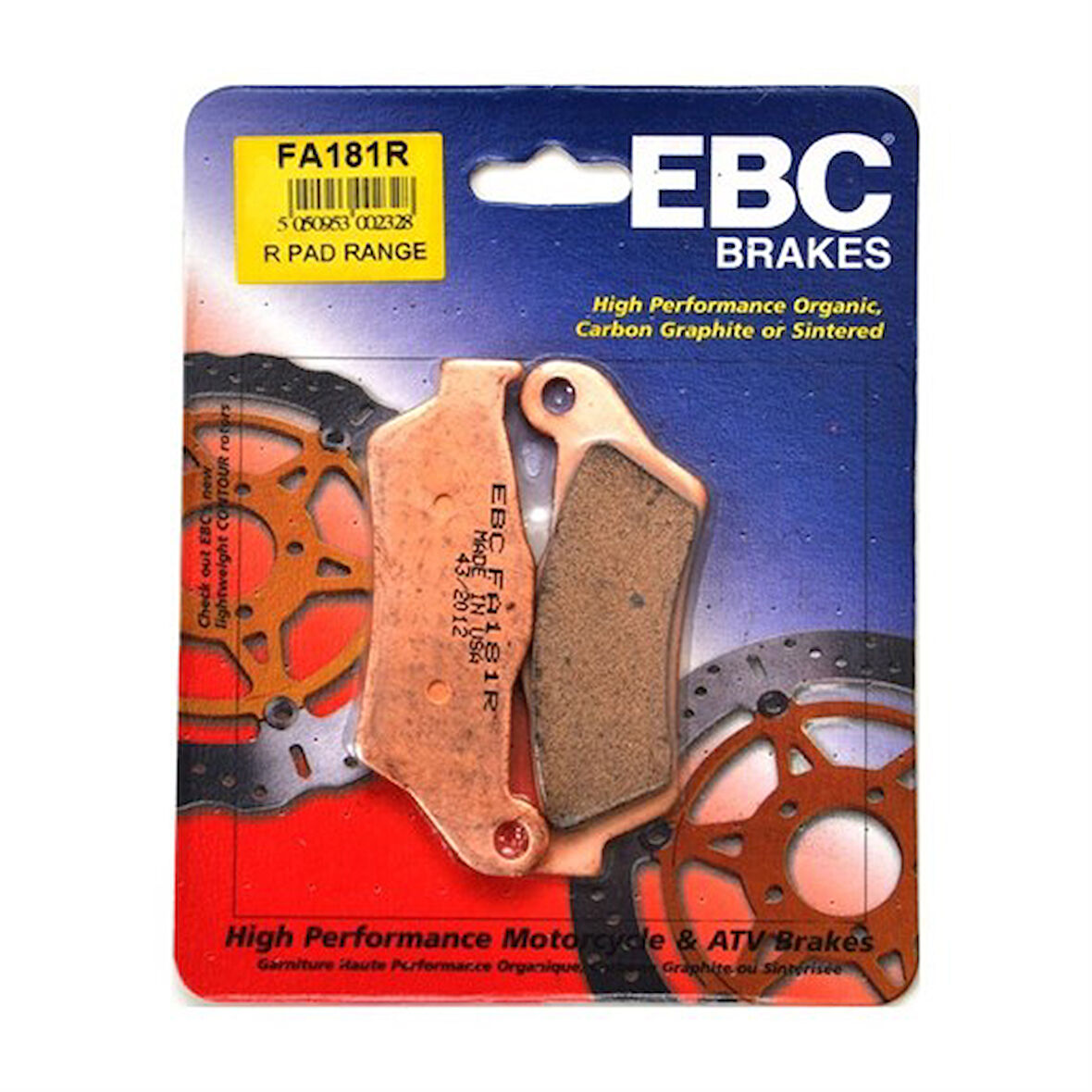 Yamaha Tt 600 E Ön Fren Balatası Ebc Fa181R Sinterli Balata