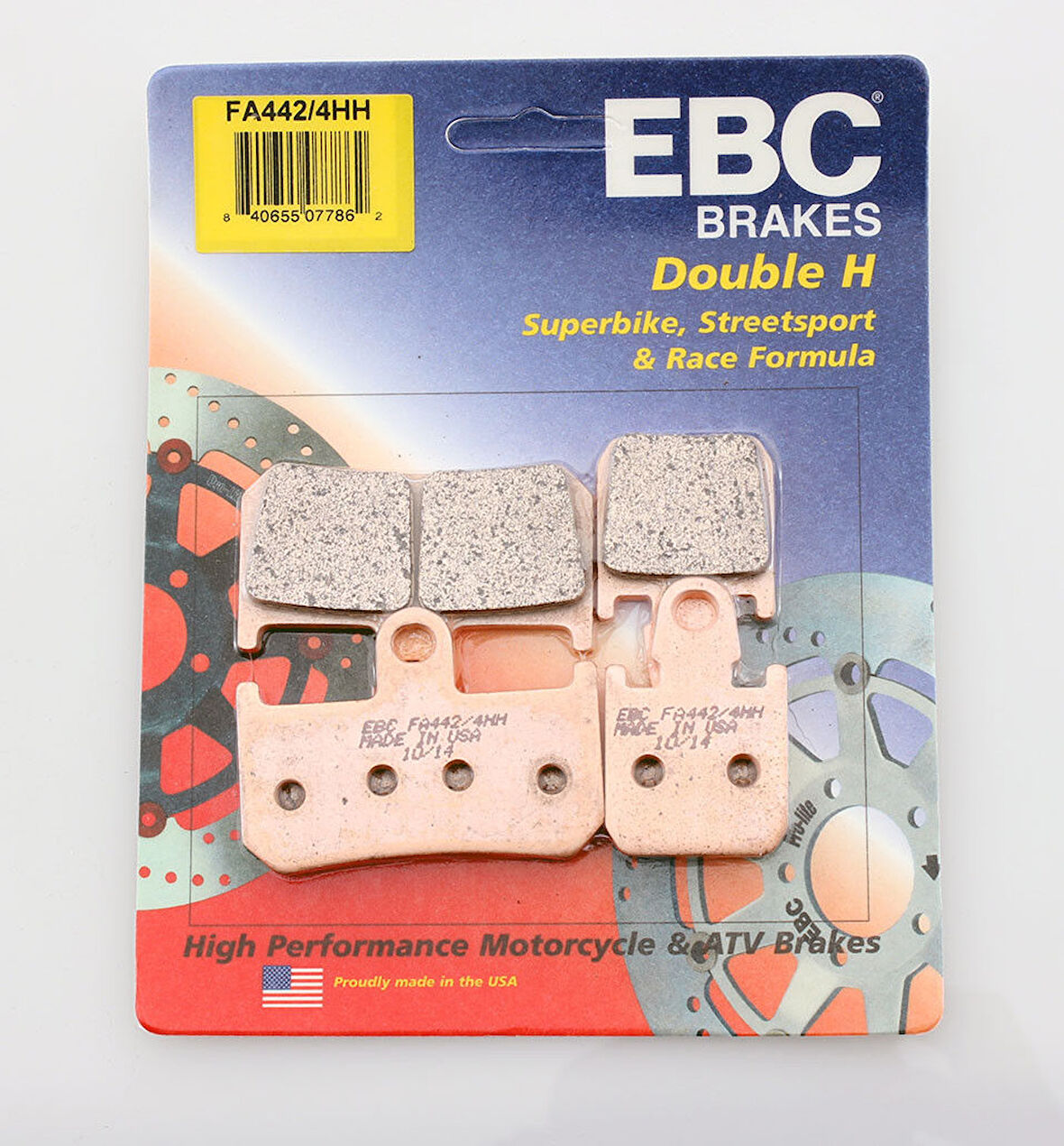 2007-2014 Yamaha Yzf R1 Ön Fren Balatası Ebc Fa442-4Hh Sinterli B