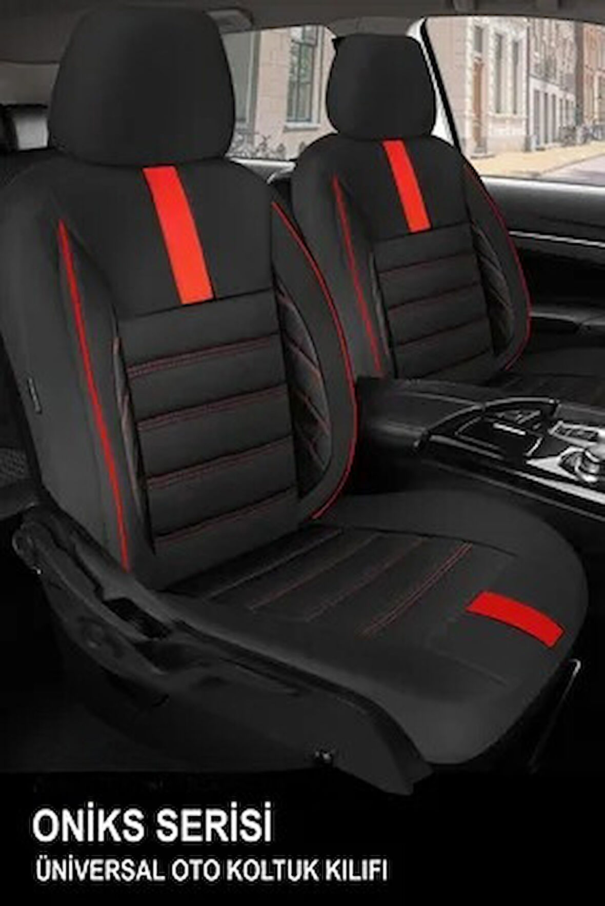 Citroen Grand C4 Picasso  Uyumlu 5 KOLTUK TAM SET TAY TÜYÜ OTO KOLTUK KILIFI KIRMIZI DETAYLI