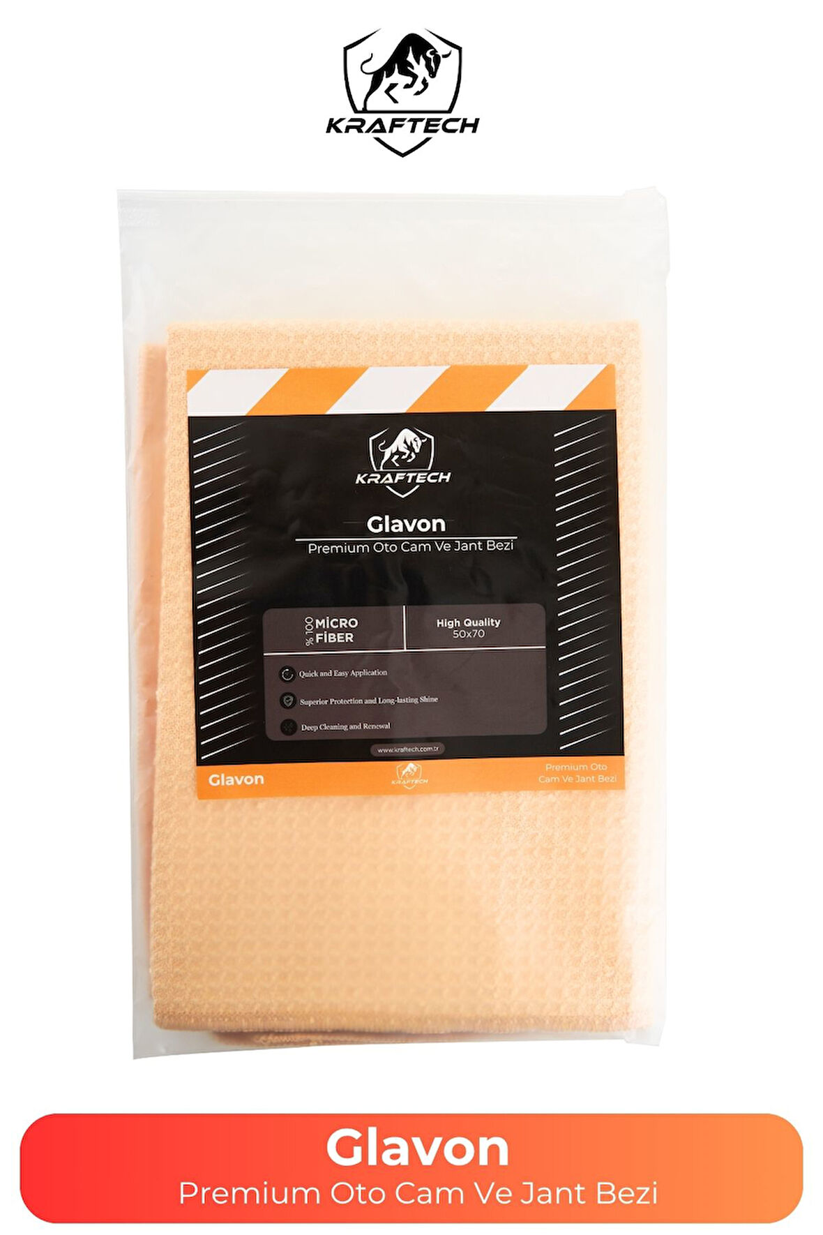 Glavon - Premium Oto Araba Cam Ve Jant Bezi - 50 x 70 cm