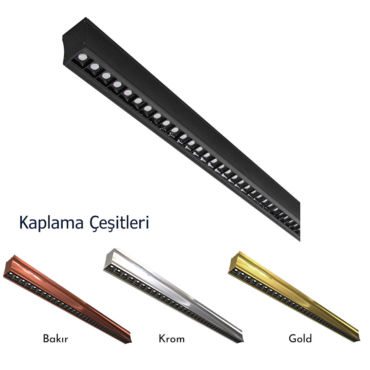 4750K (Sarı Beyaz Karışık) - Siyah - 80 cm - Sıvaüstü