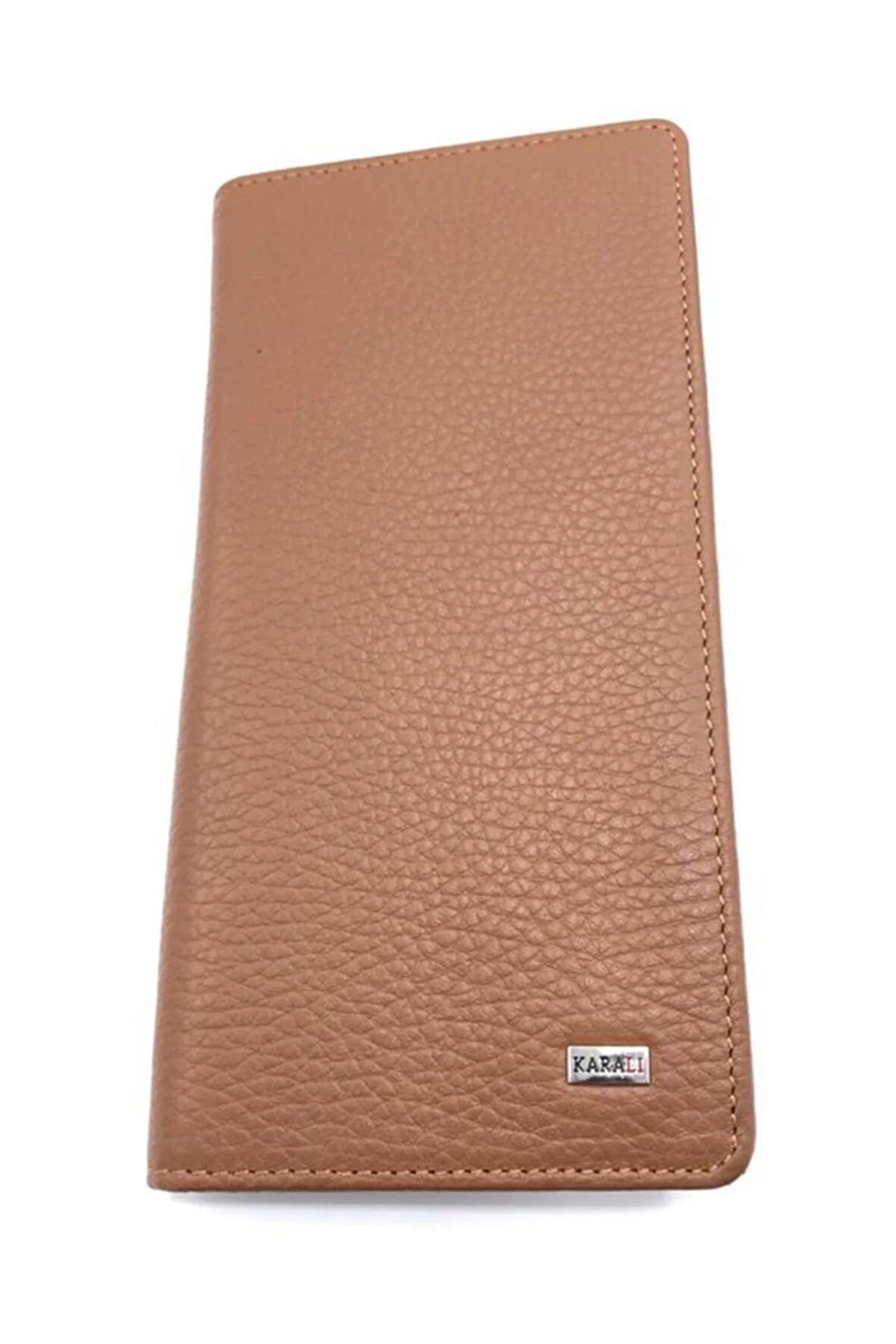 Karalı Cep Telefon Bölmeli Büyük Unisex Taba Cüzdan Krl102-05t