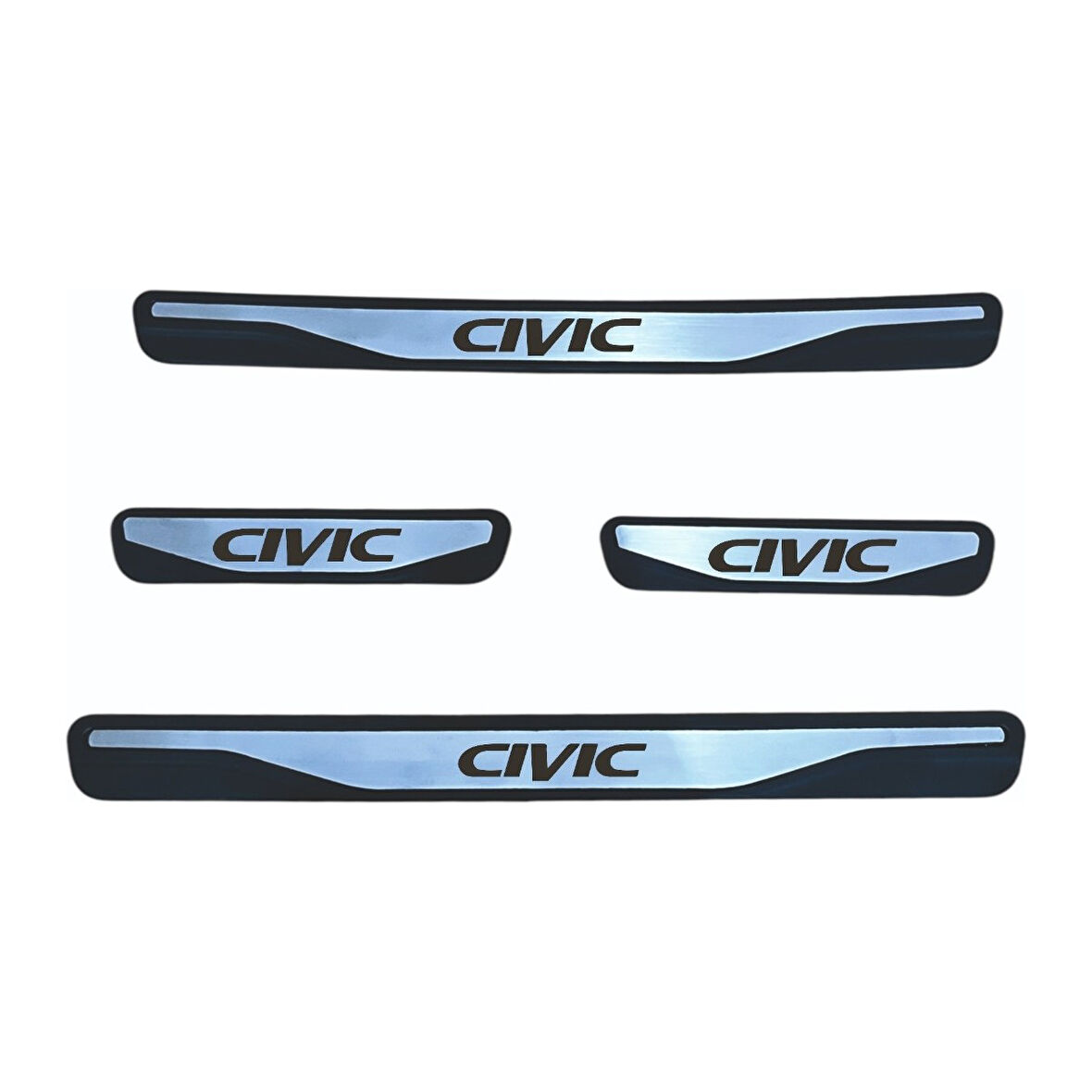 Civic Kapı Eşiği 2016-2021 New Krom Kapı Eşiği 4 Parça Paslanmaz Çelik