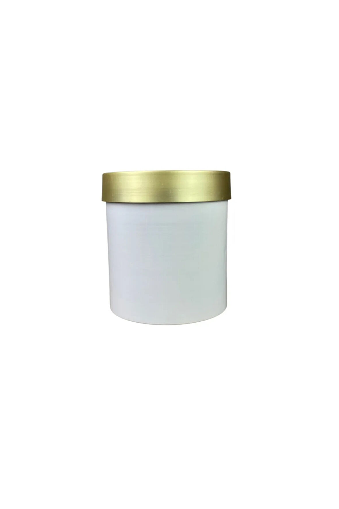 Gold Kemerli 30x25 Krem Saksı