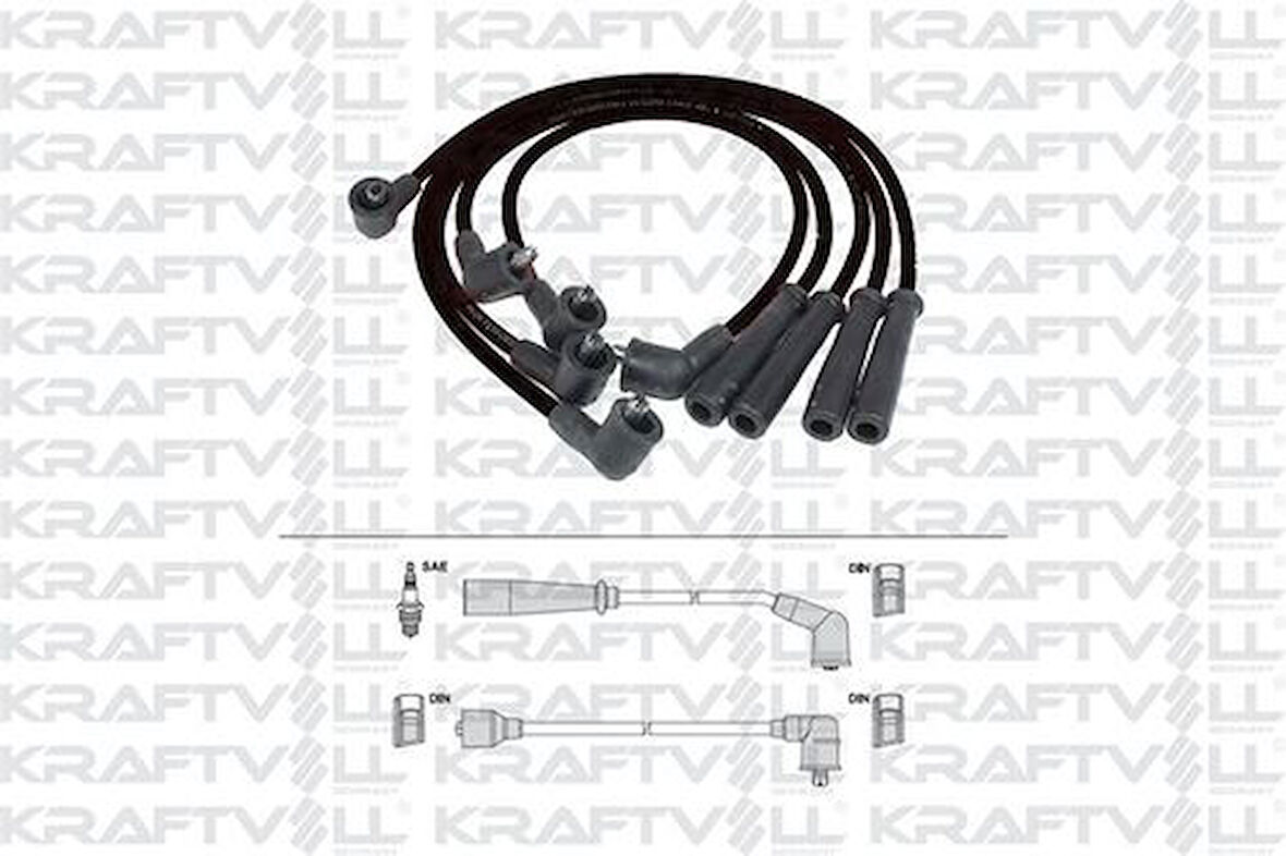Kraftvoll 5070243 Buji Bobin Kablosu Mazda 323 F IV S IV Carbıo 1.3 1.6 1.8 89-94 (Sılıkon Kablo)