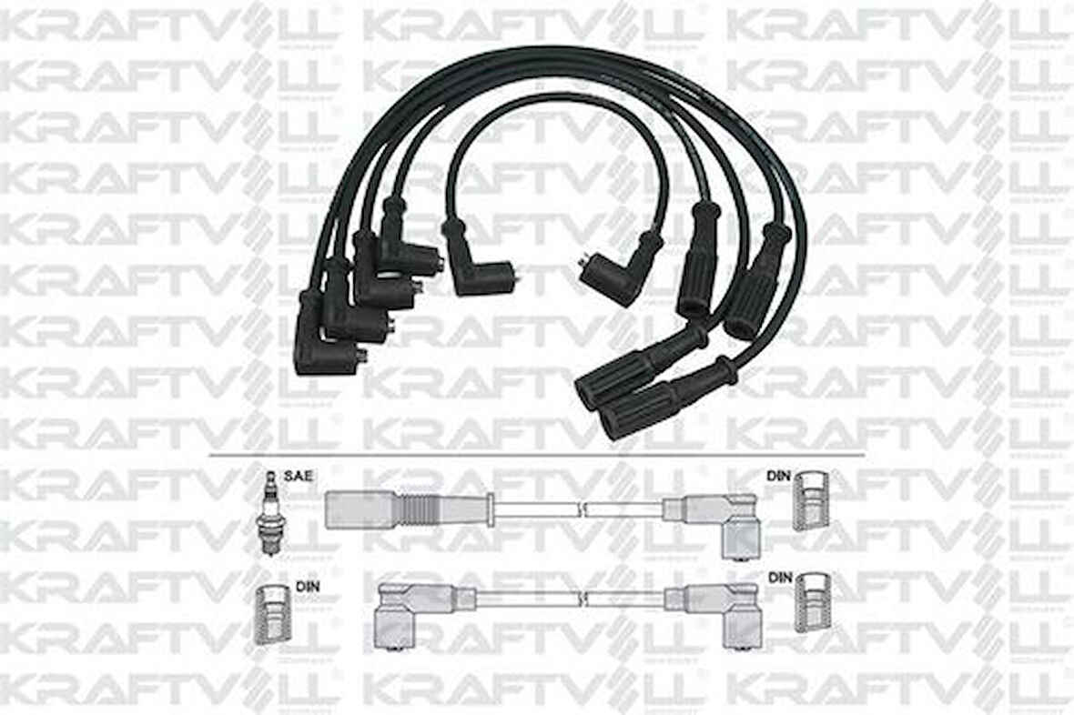 Kraftvoll 5070254 Buji Bobin Kablosu Tıpo-Tempra 2.0 16V (Sılıkon Kablo)
