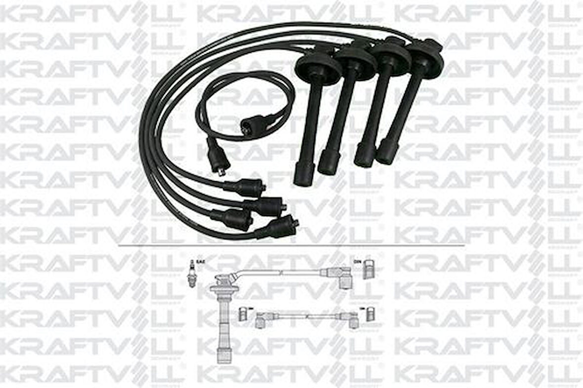 Kraftvoll 5070267 Buji Bobin Kablosu Toyota Corona 2.0 Stı 171-Carına St171 87-93 (Sılıkon Kablo)